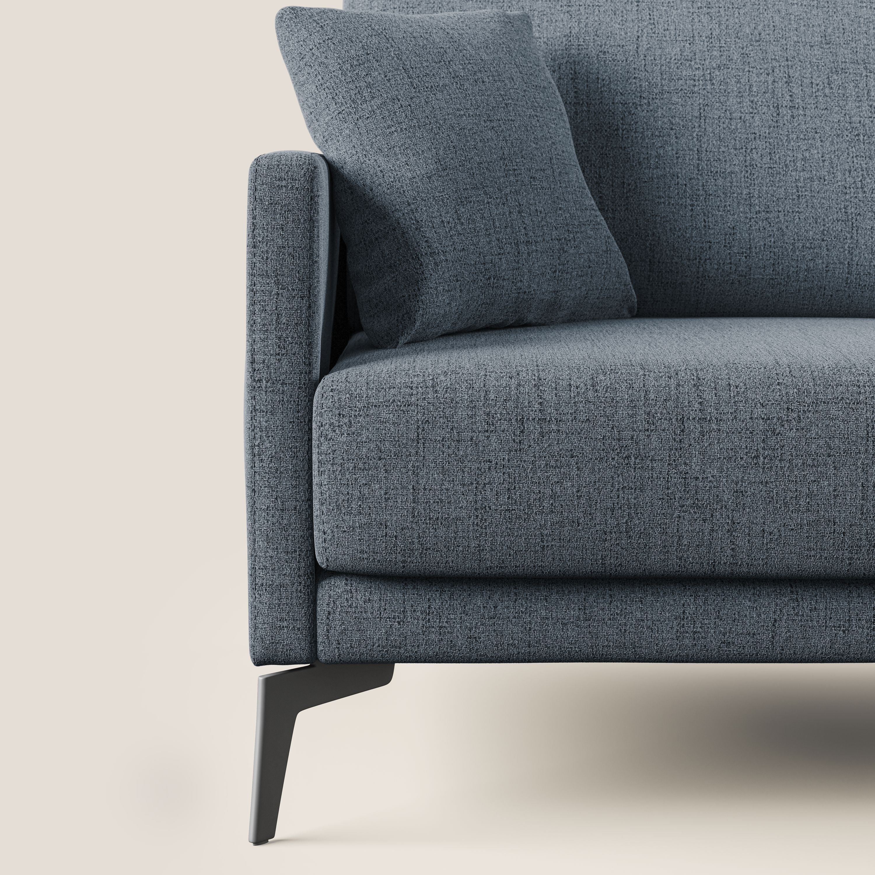 Saturno divano moderno in tessuto morbido impermeabile T03 blu - divani.store