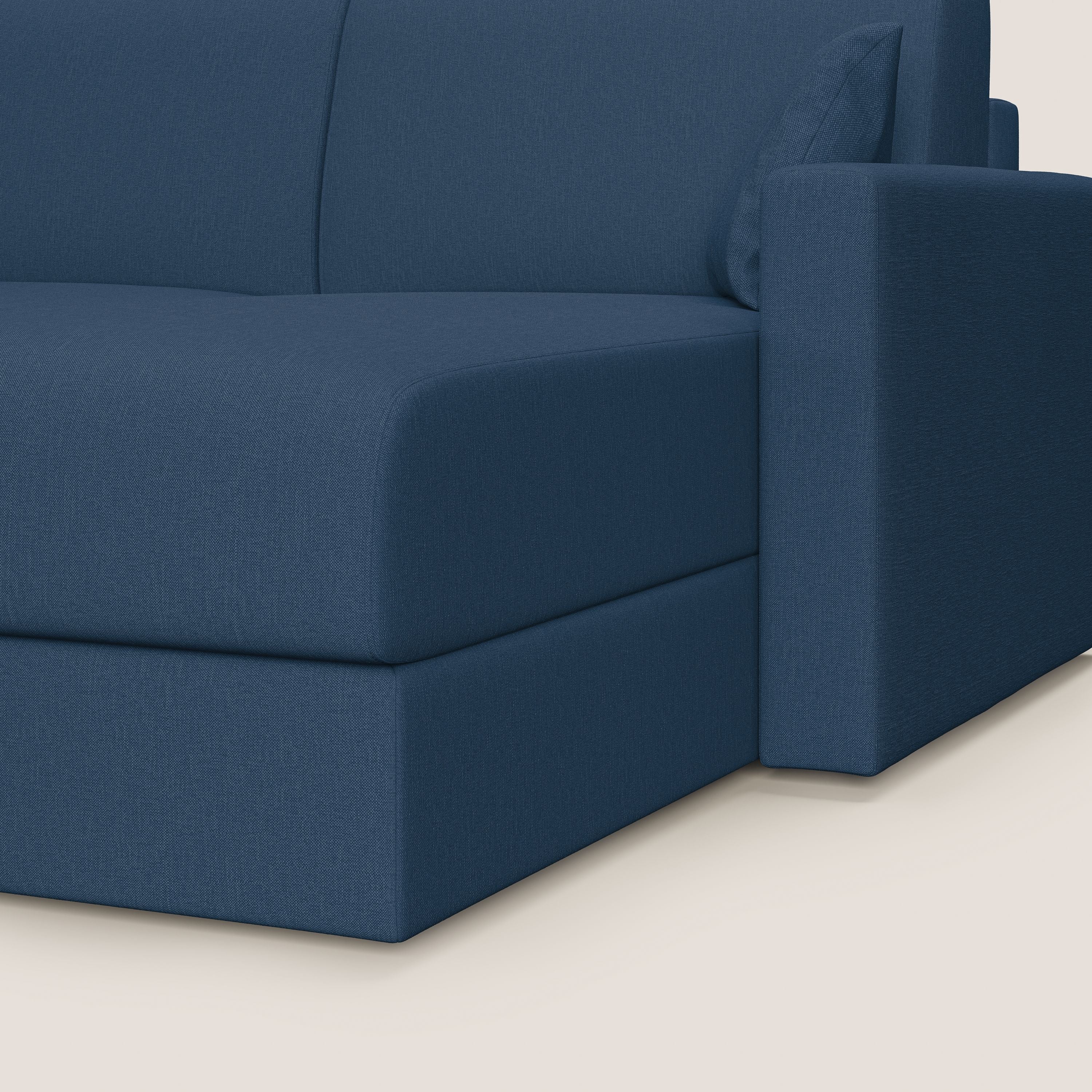 Chris Divano letto angolare 5 posti in tessuto impermeabile T13 blu - divani.store