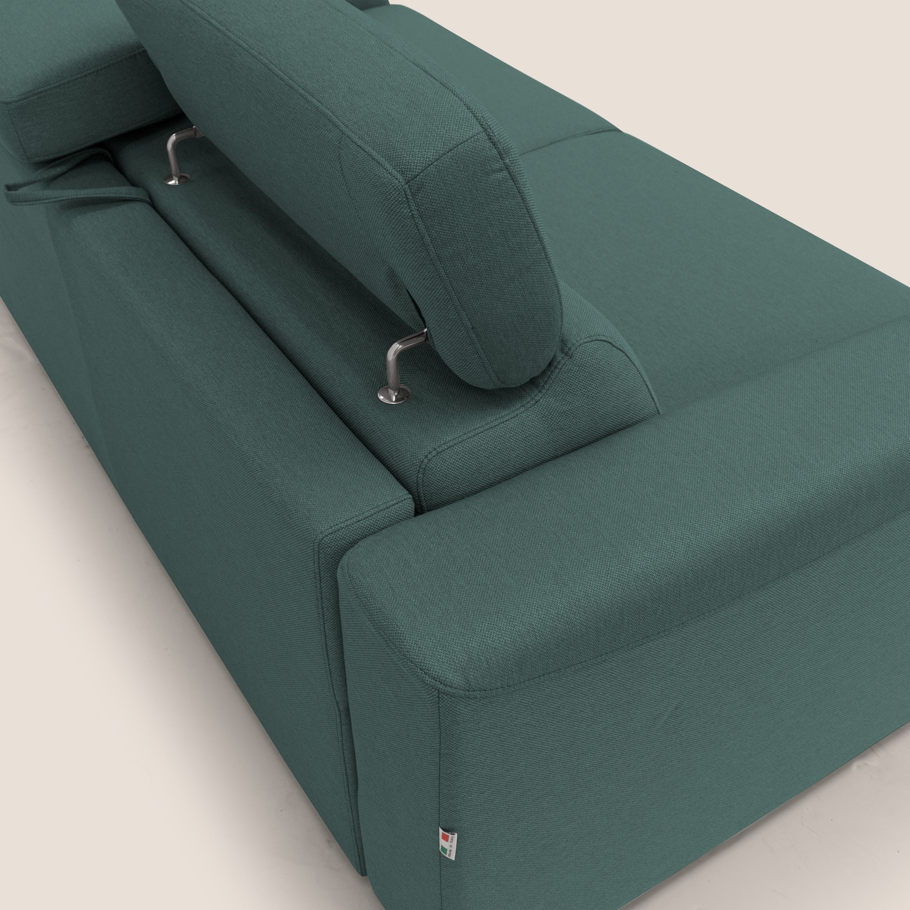 Poseidon canapé lit convertible + RELAX électrique en tissu imperméable détachable T05 vert