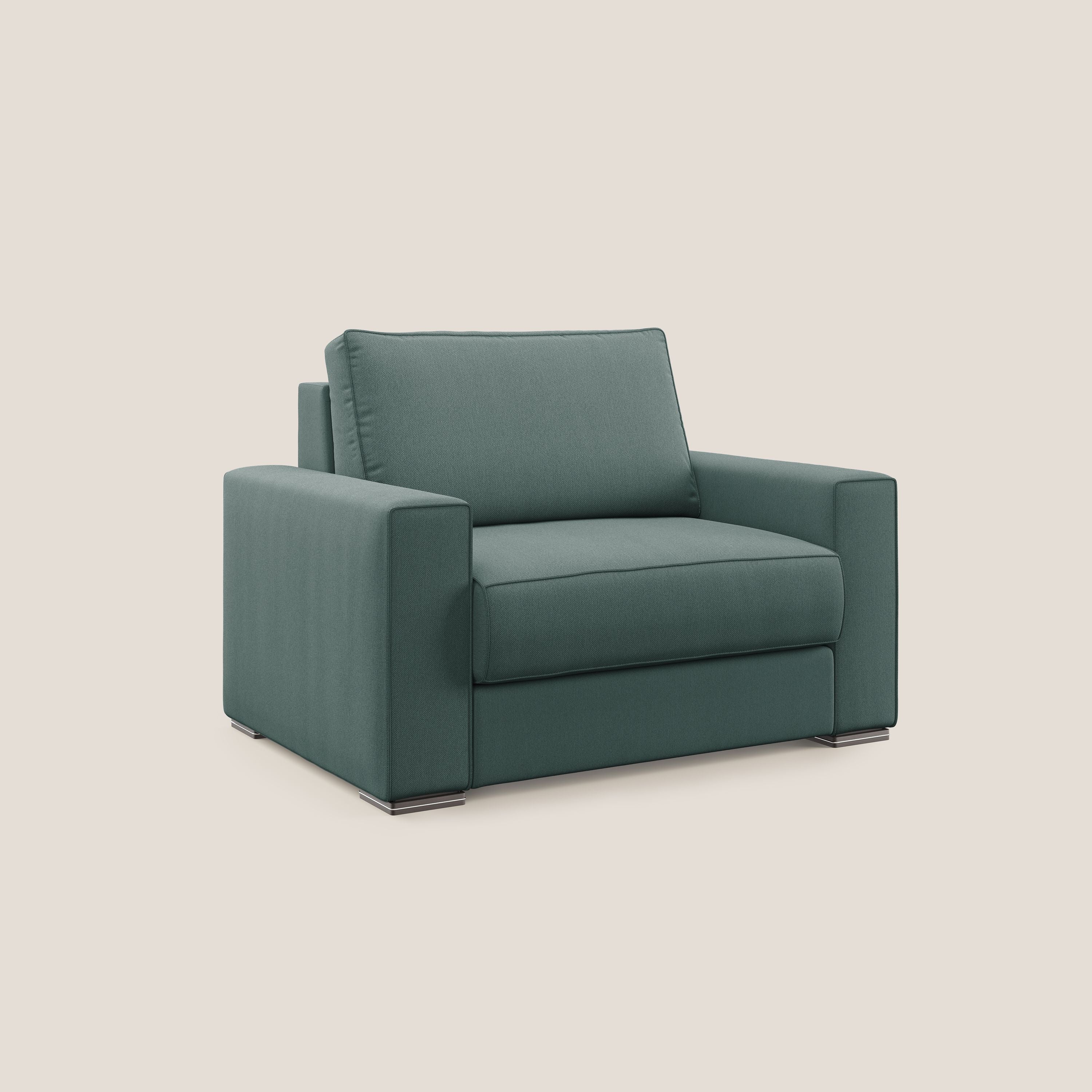 Dream poltrona letto in tessuto smacchiabile T05 verde - divani.store