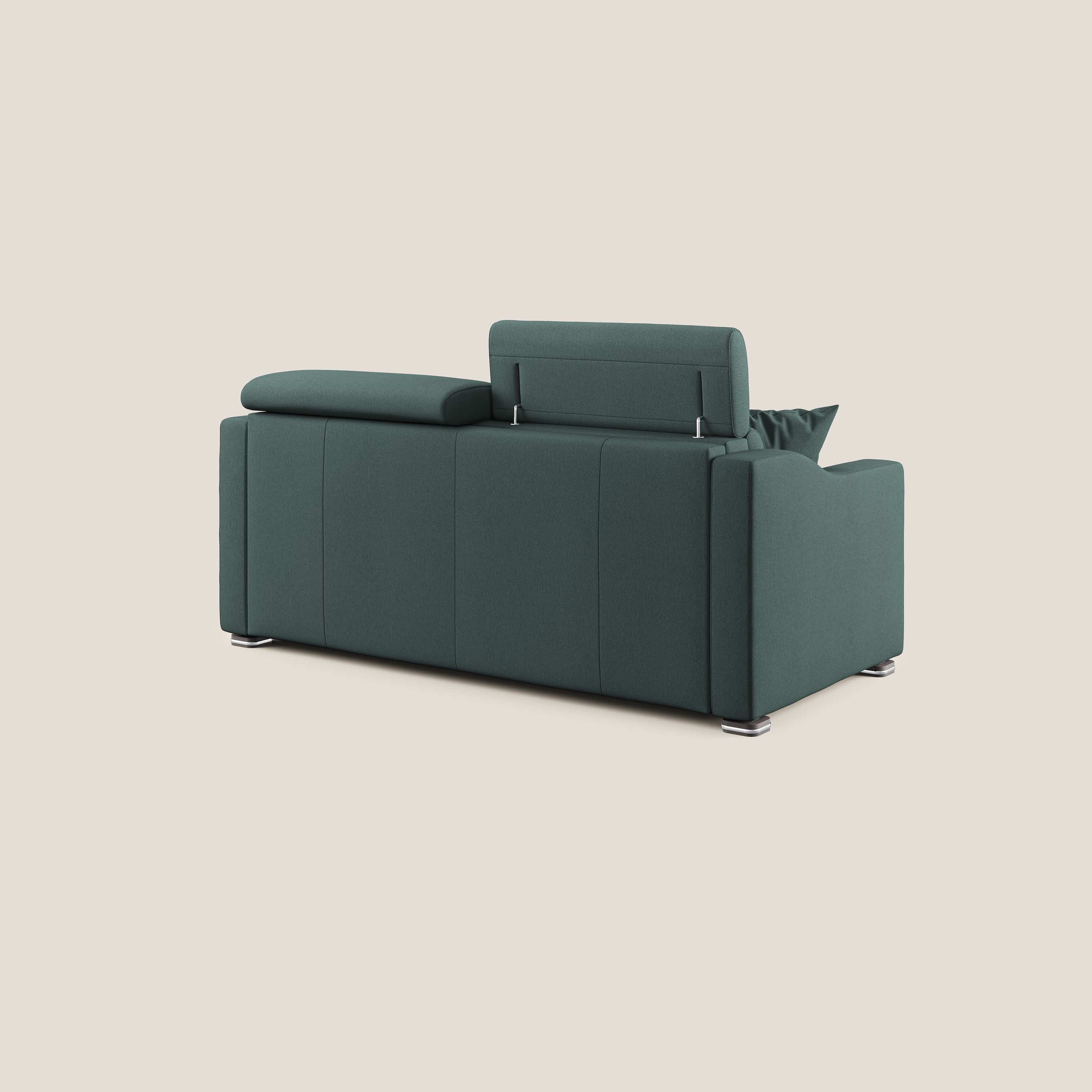 Amber divano letto matrimoniale in tessuto smacchiabile T05 verde - divani.store