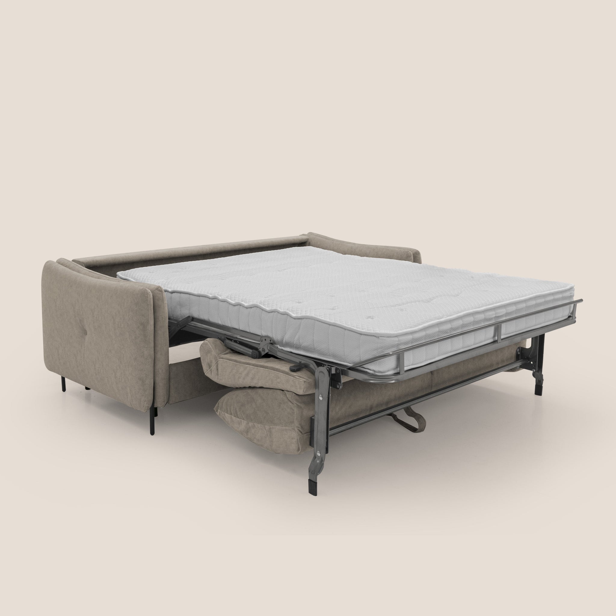 Gregory Canapé convertible avec matelas H18 cm en microfibre effet velours imperméable T09