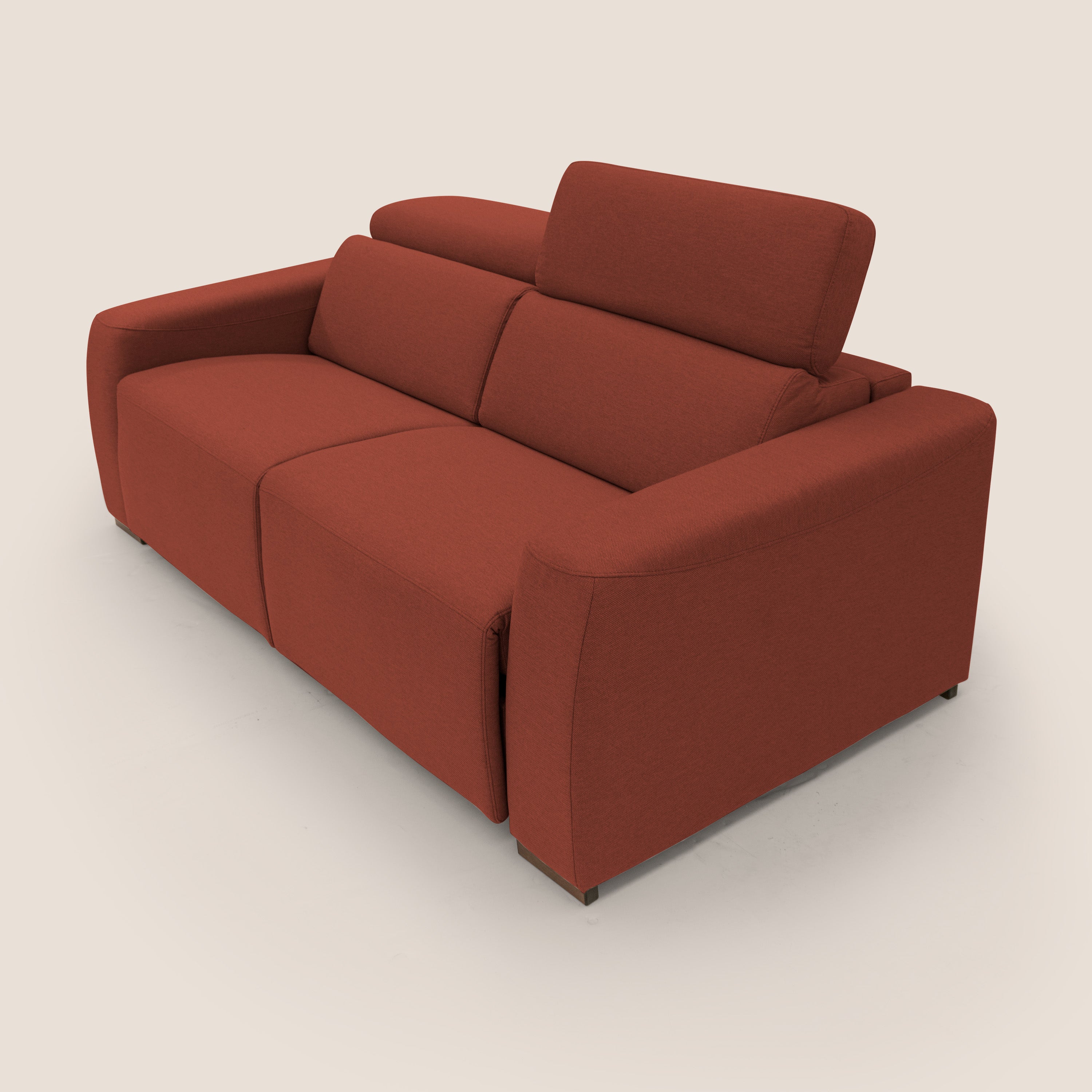 Poseidon canapé lit convertible + RELAX électrique en tissu imperméable détachable T05 rouge