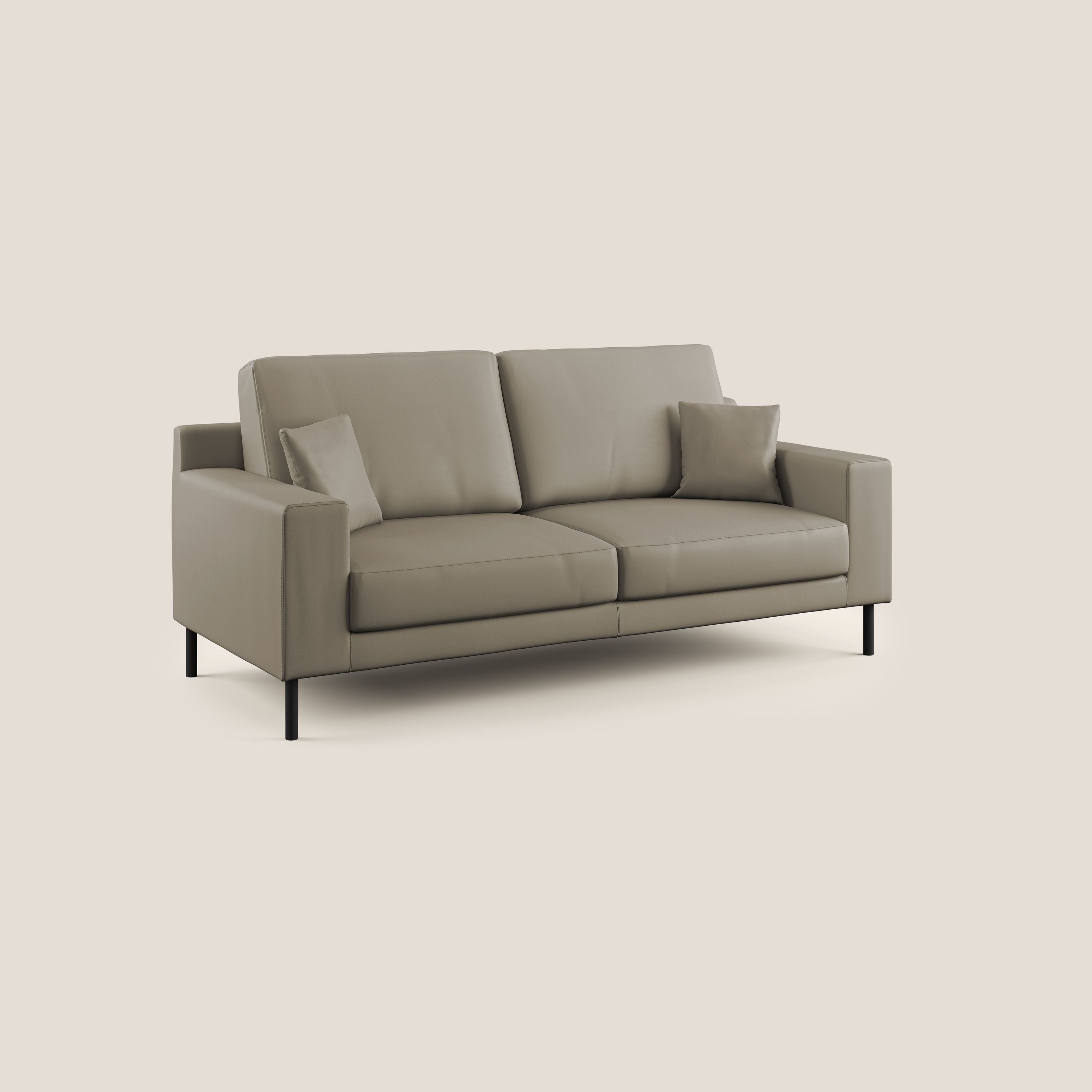 Uranio divano moderno lineare 146 cm in Ecopelle impermeabile T04 TALPA - divani.store