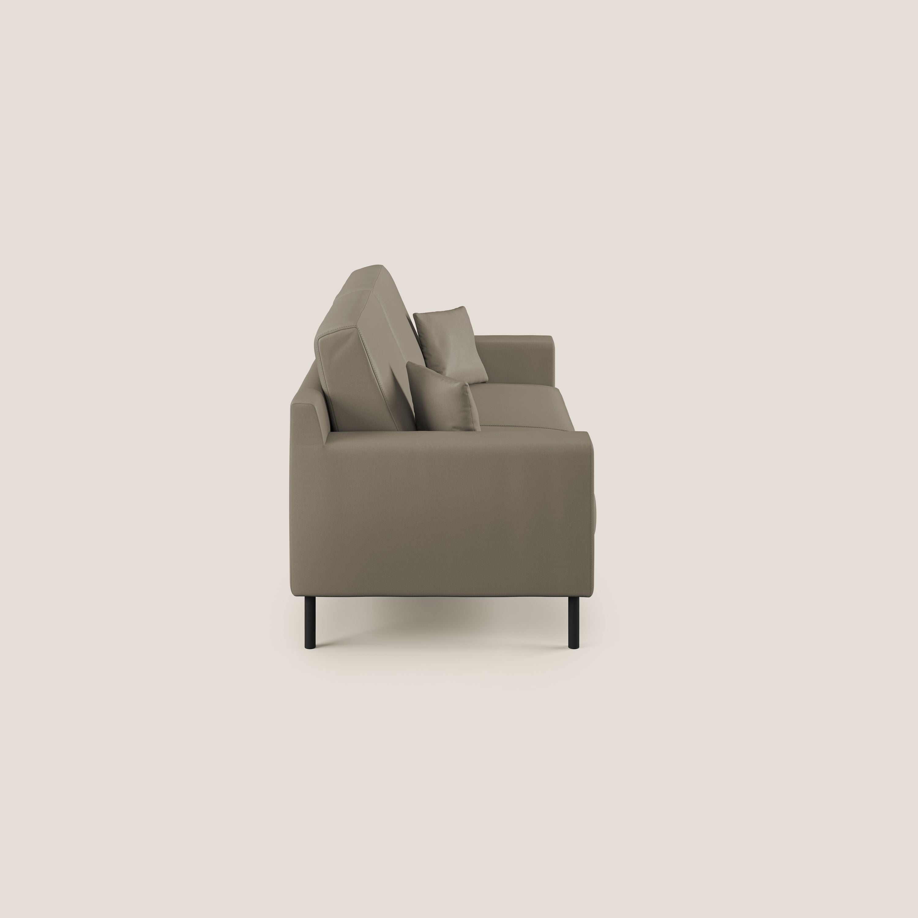 Uranio divano moderno lineare 146 cm in Ecopelle impermeabile T04 TALPA - divani.store
