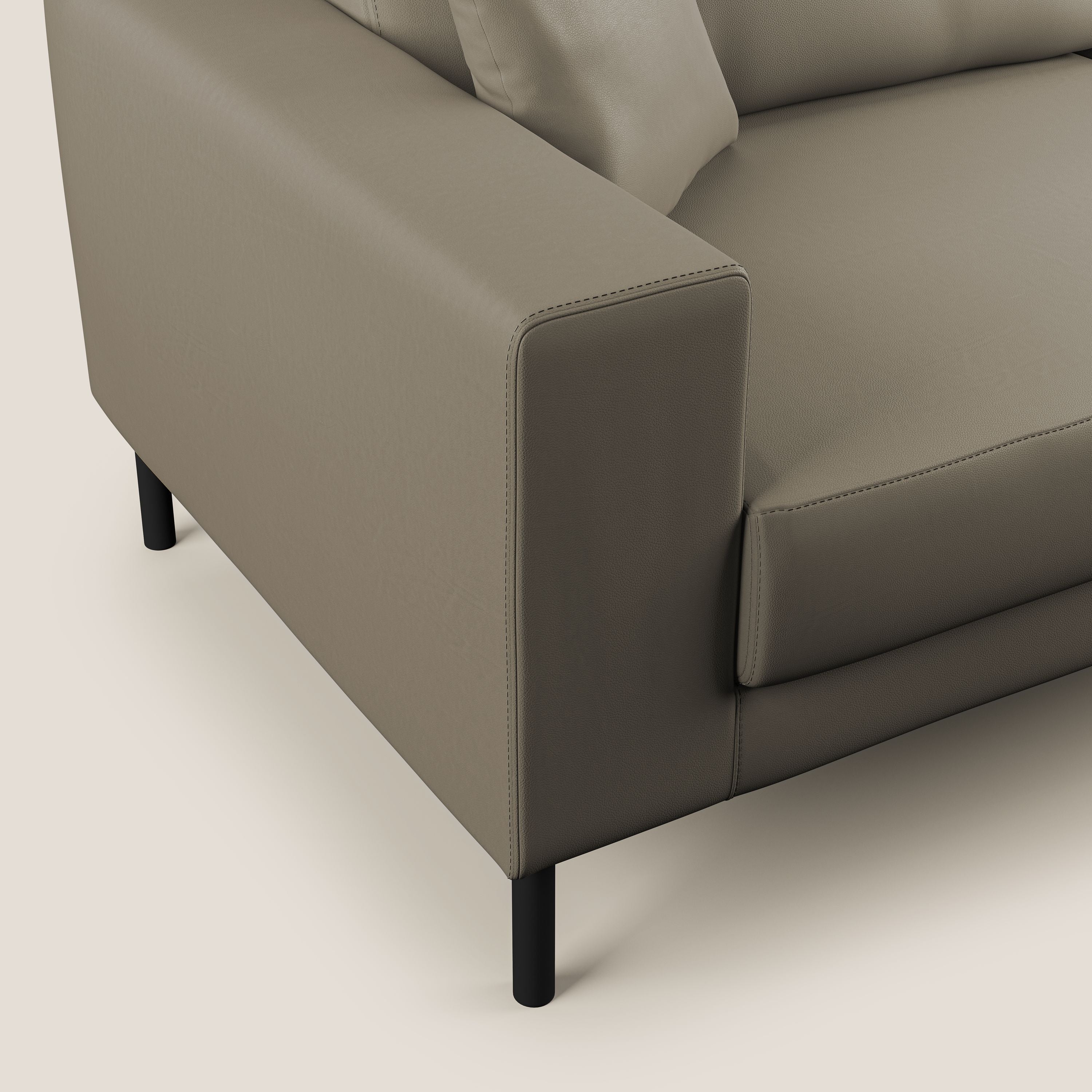 Uranio divano moderno lineare 146 cm in Ecopelle impermeabile T04 TALPA - divani.store