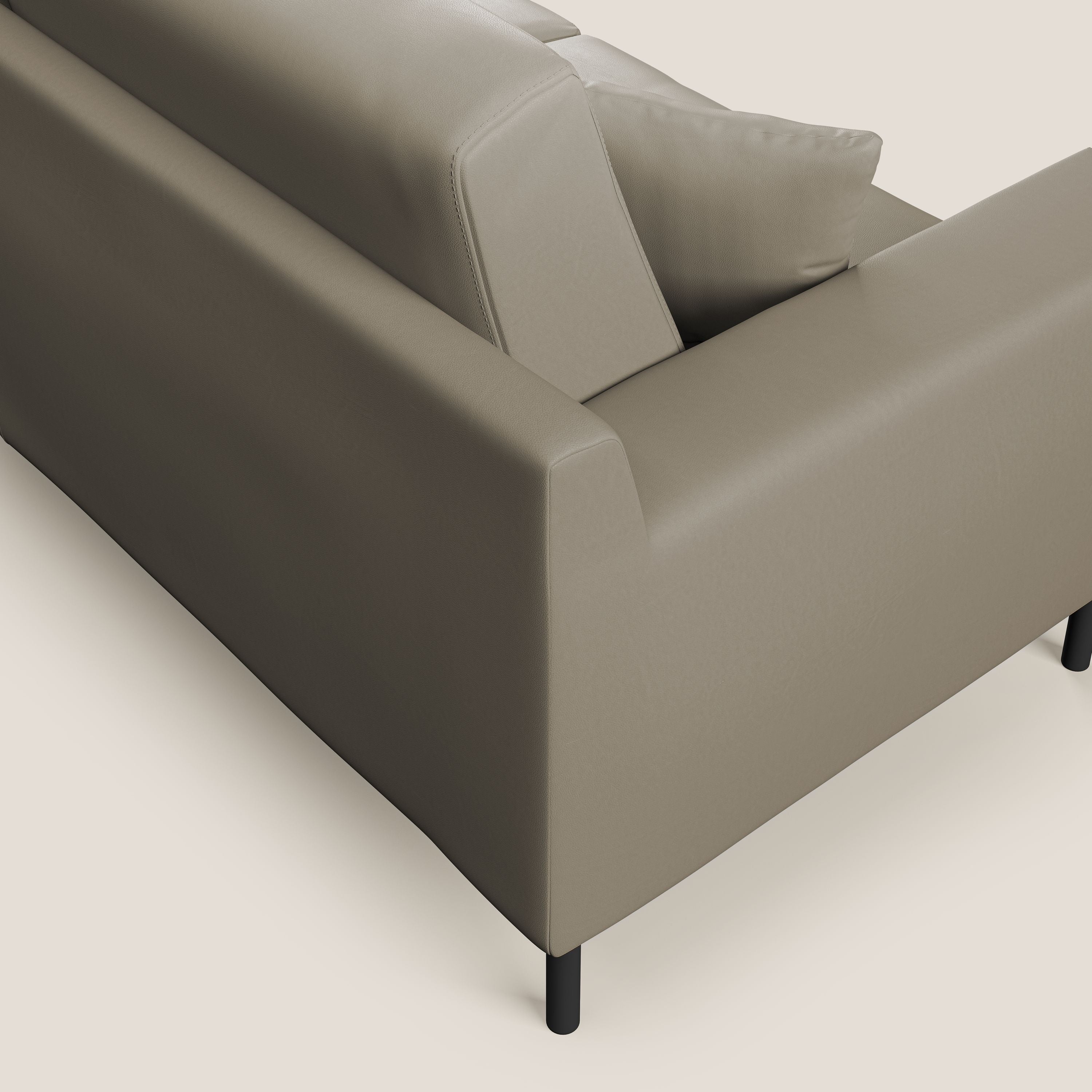 Uranio divano moderno lineare 146 cm in Ecopelle impermeabile T04 TALPA - divani.store