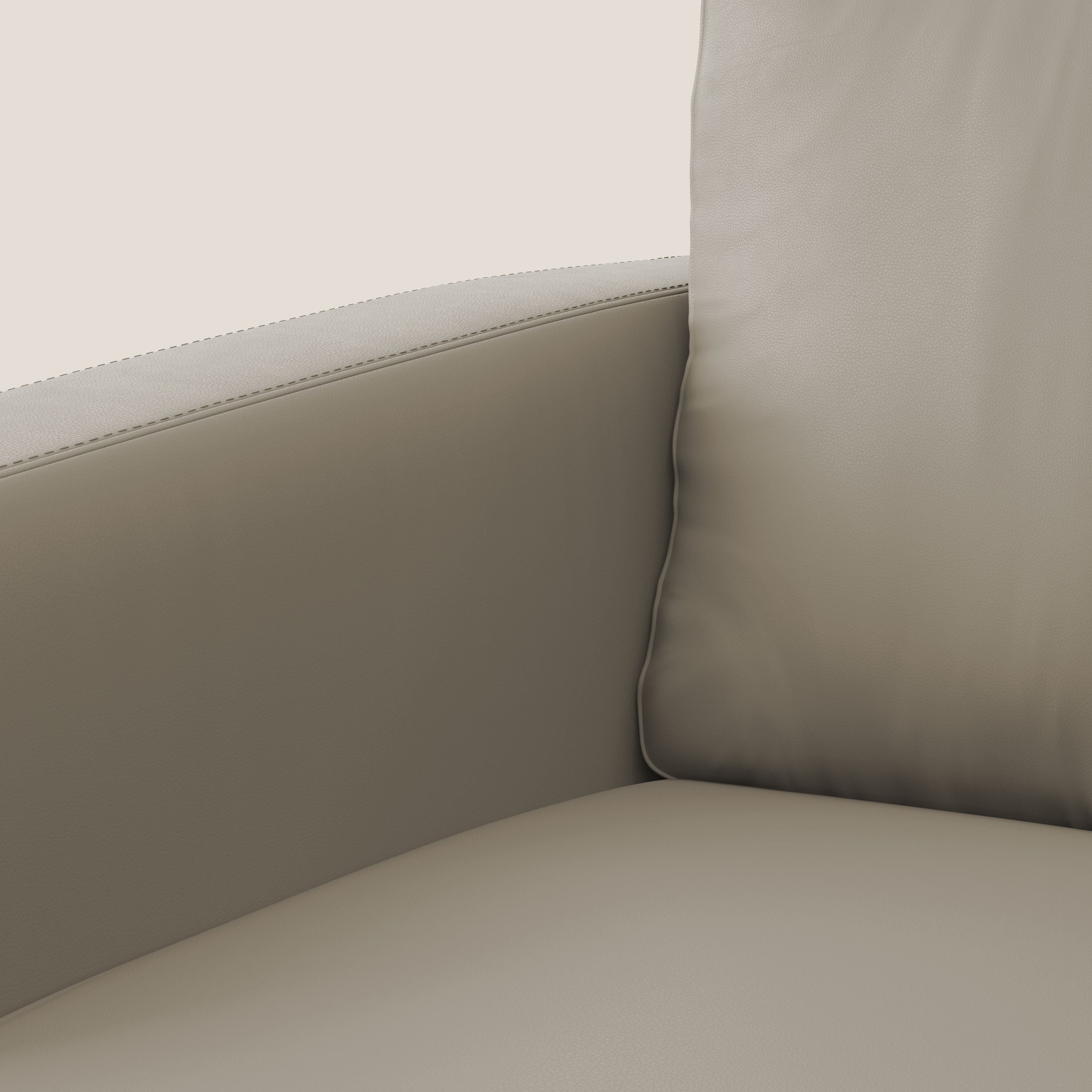 Orione Poltroncina in ecopelle moderna e impermeabile T04 talpa - divani.store