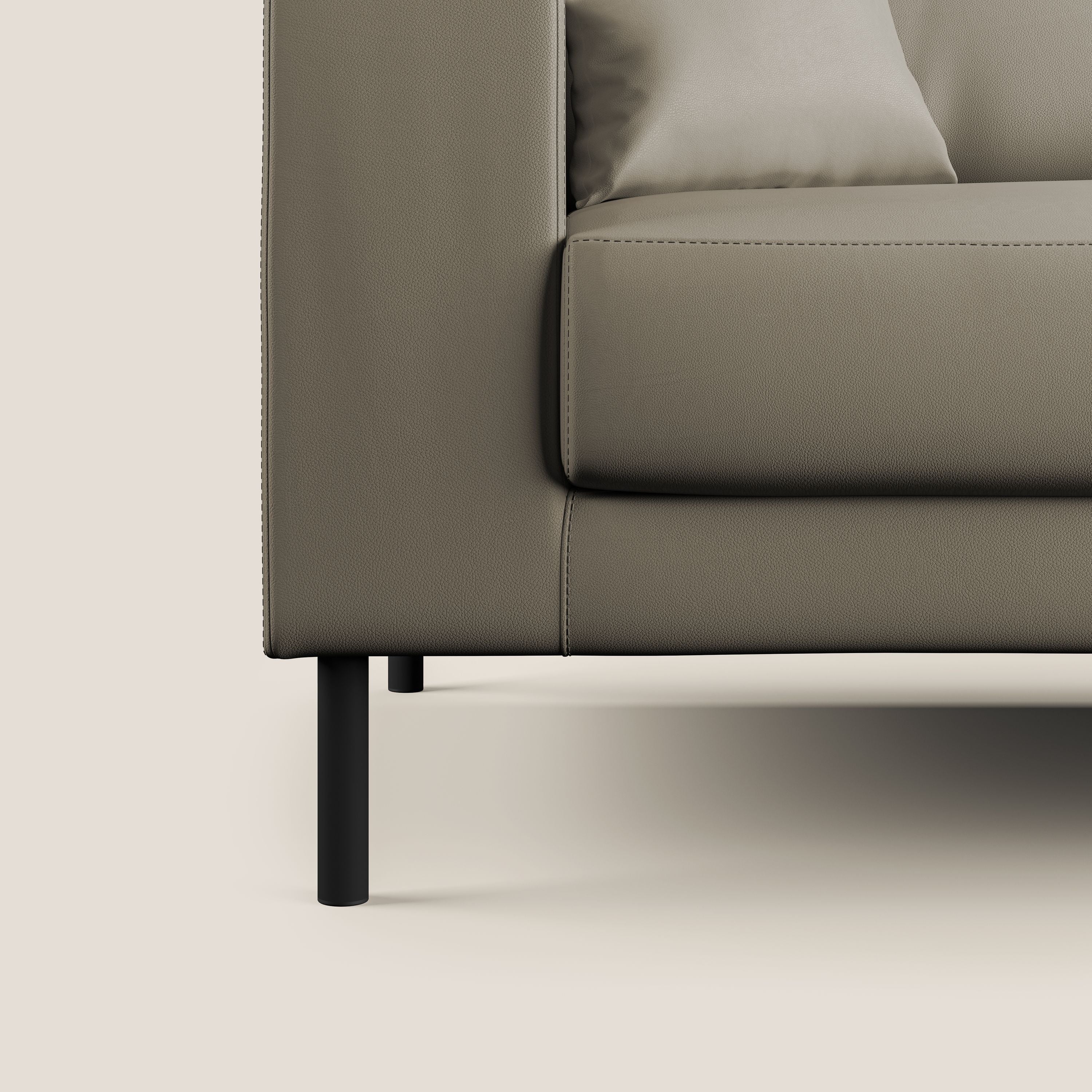 Uranio divano moderno lineare 146 cm in Ecopelle impermeabile T04 TALPA - divani.store