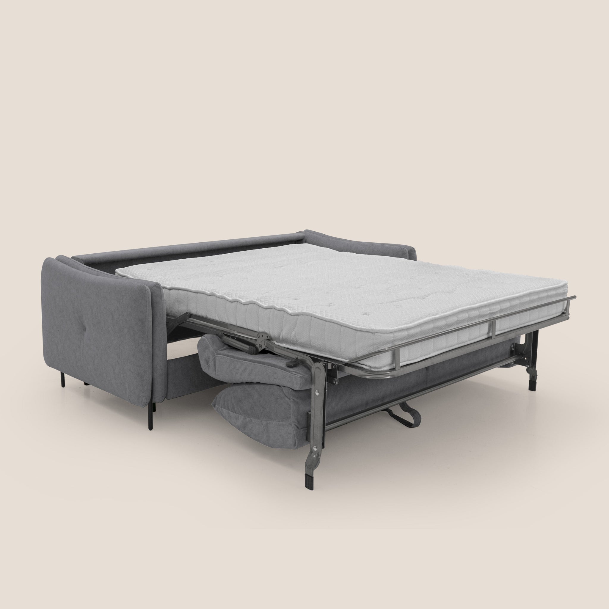 Gregory Canapé convertible avec matelas H18 cm en microfibre effet velours imperméable T09