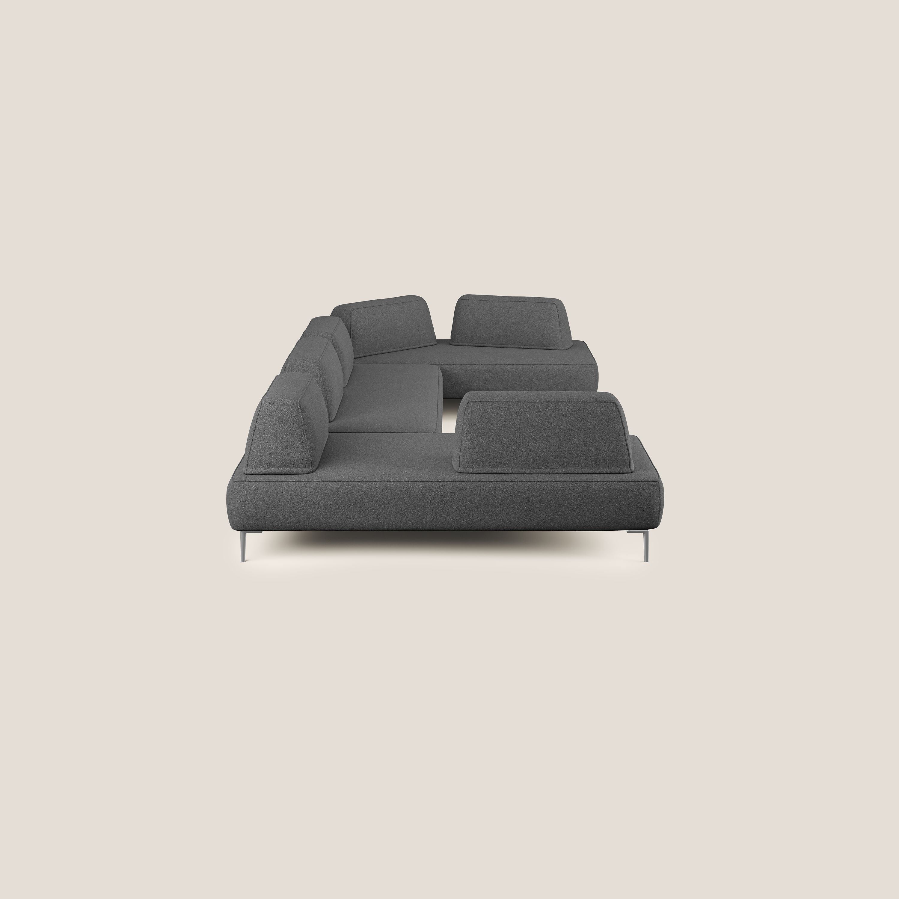 Newton divano panoramico modulare con schienali movibili T07 antracite - divani.store
