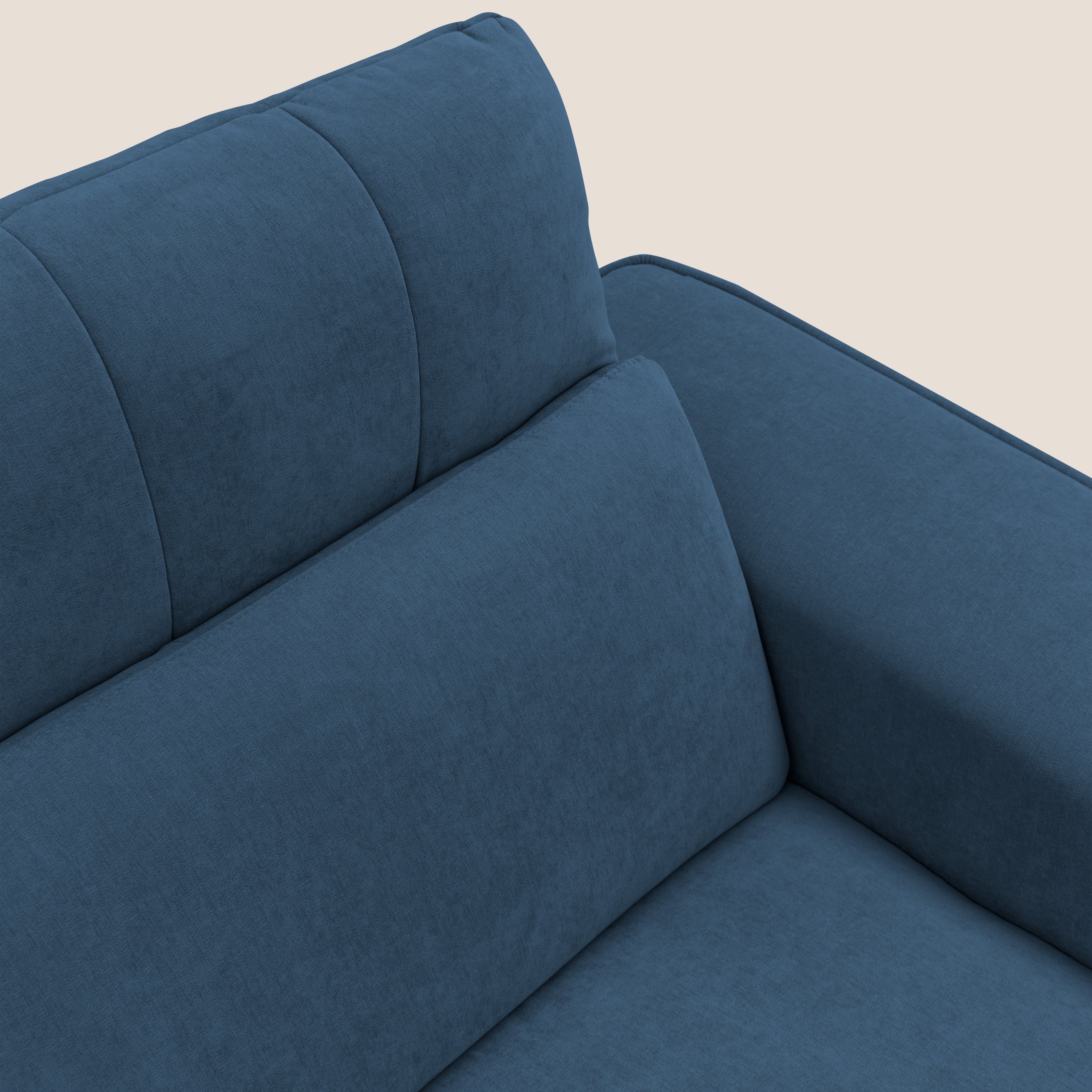 Clark Divano modulare 3 sedute con opzione relax elettrico in tessuto smacchiabile impermeabile T17 blu - divani.store