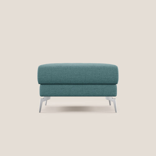 Star Pouf con piedini alti in tessuto impermeabile fiammato T03 azzurro - divani.store