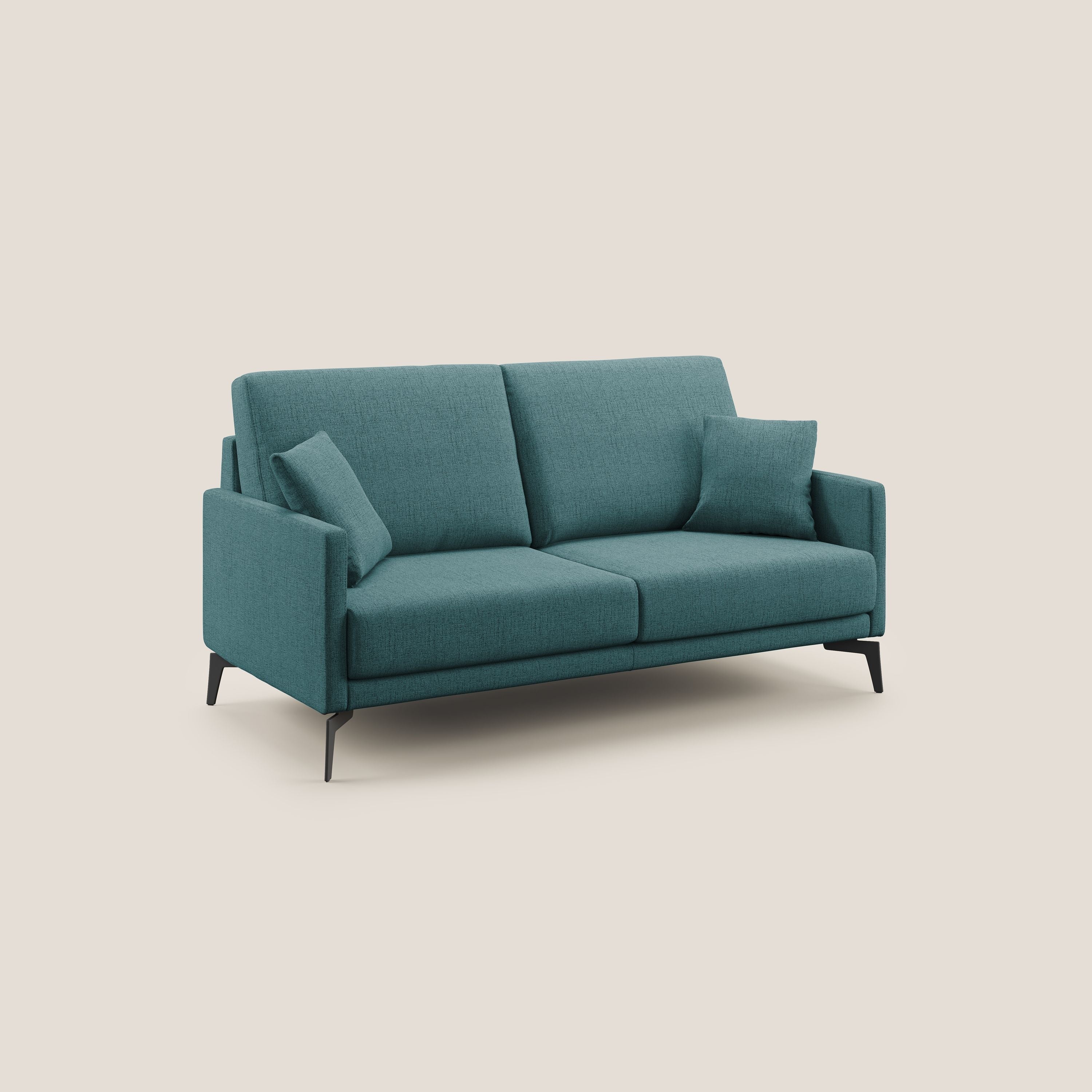 Saturno divano moderno in tessuto morbido impermeabile T03 azzurro - divani.store