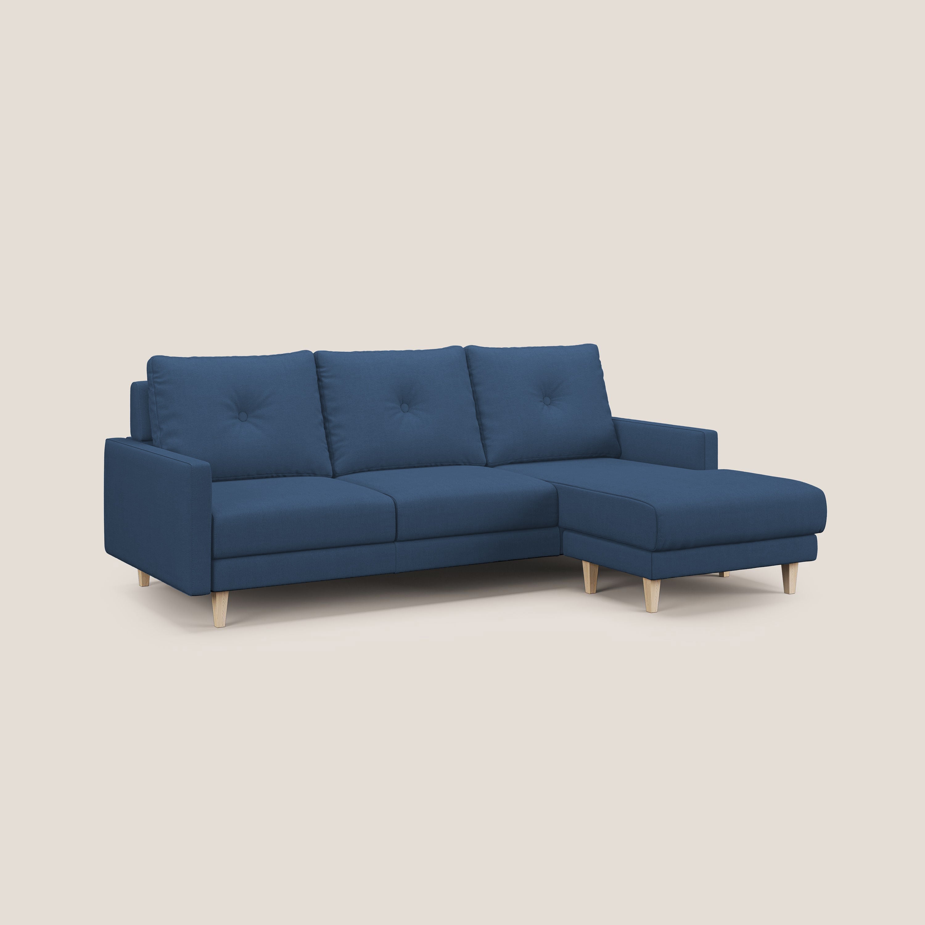 Matisse Divano angolare con sedute scorrevoli in tessuto morbido smacchiabile T17 - divani.store