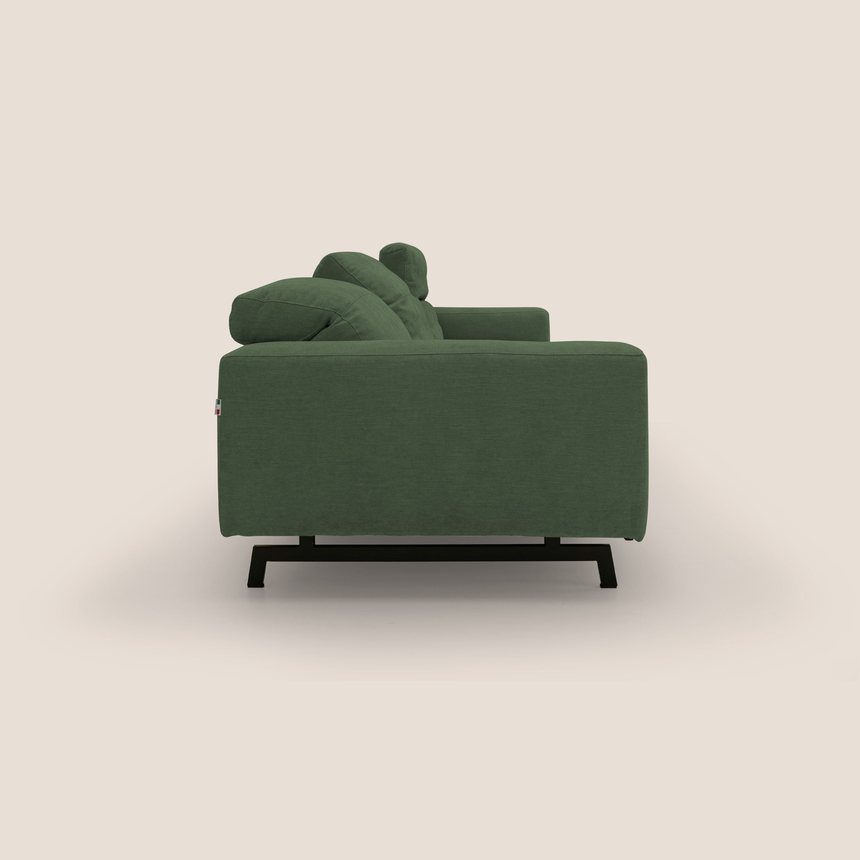 Sakura canapé modulaire 3 places en tissu flammé doux et imperméable T14 vert