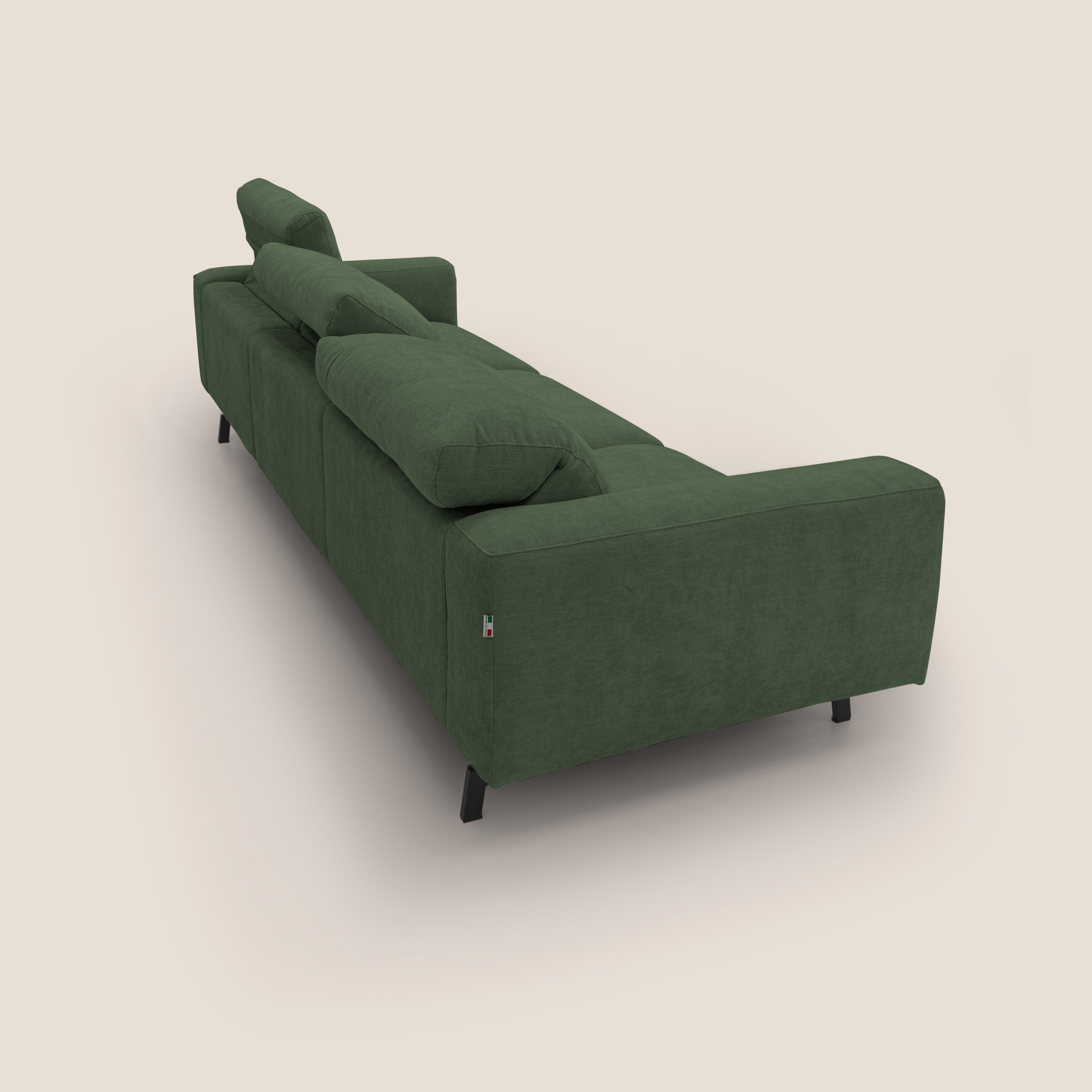 Sakura canapé modulaire 3 places en tissu flammé doux et imperméable T14 vert