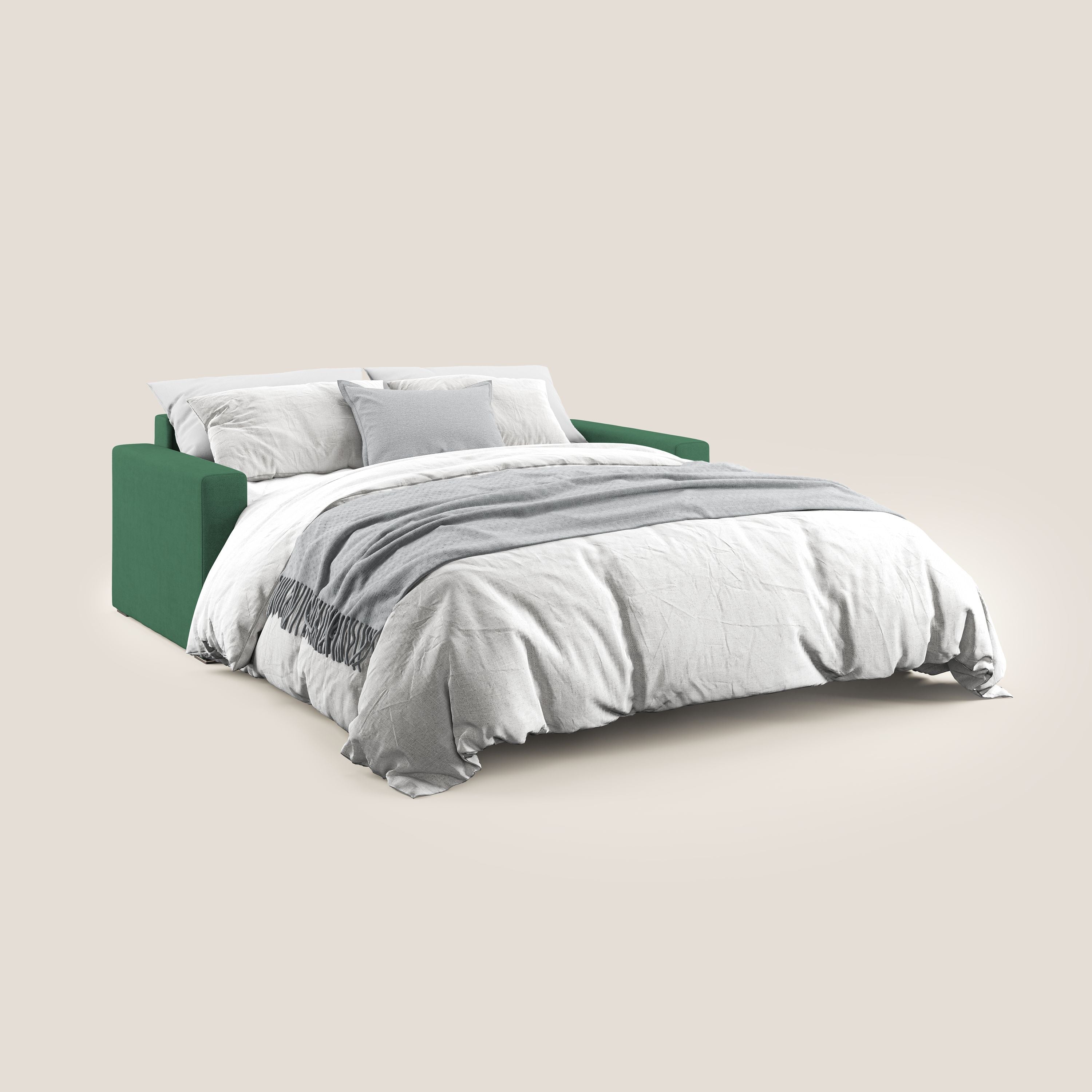 Best Divano letto matrimoniale in tessuto impermeabile T02 verde - divani.store