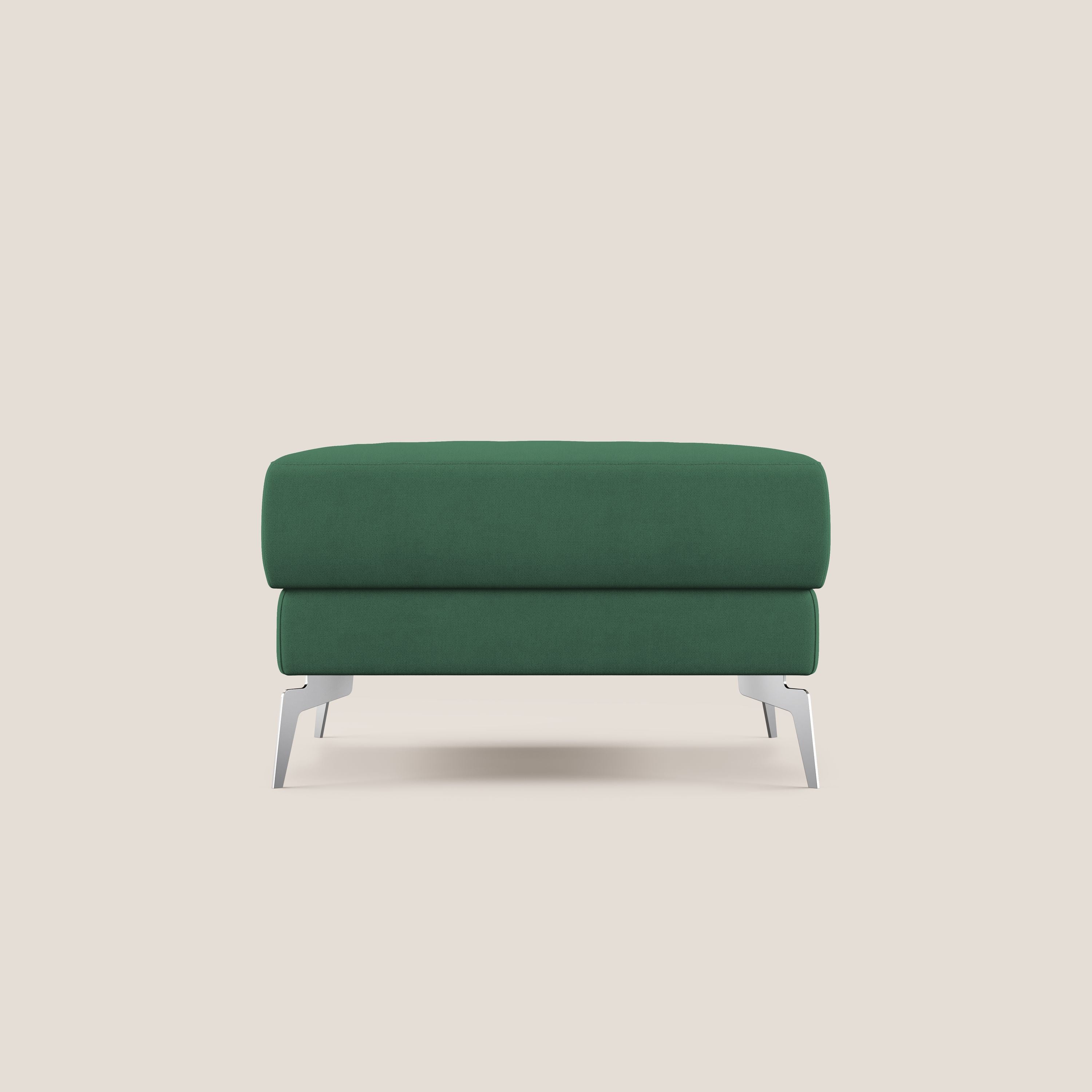 Star Pouf con piedini alti in tessuto impermeabile T02 verde - divani.store