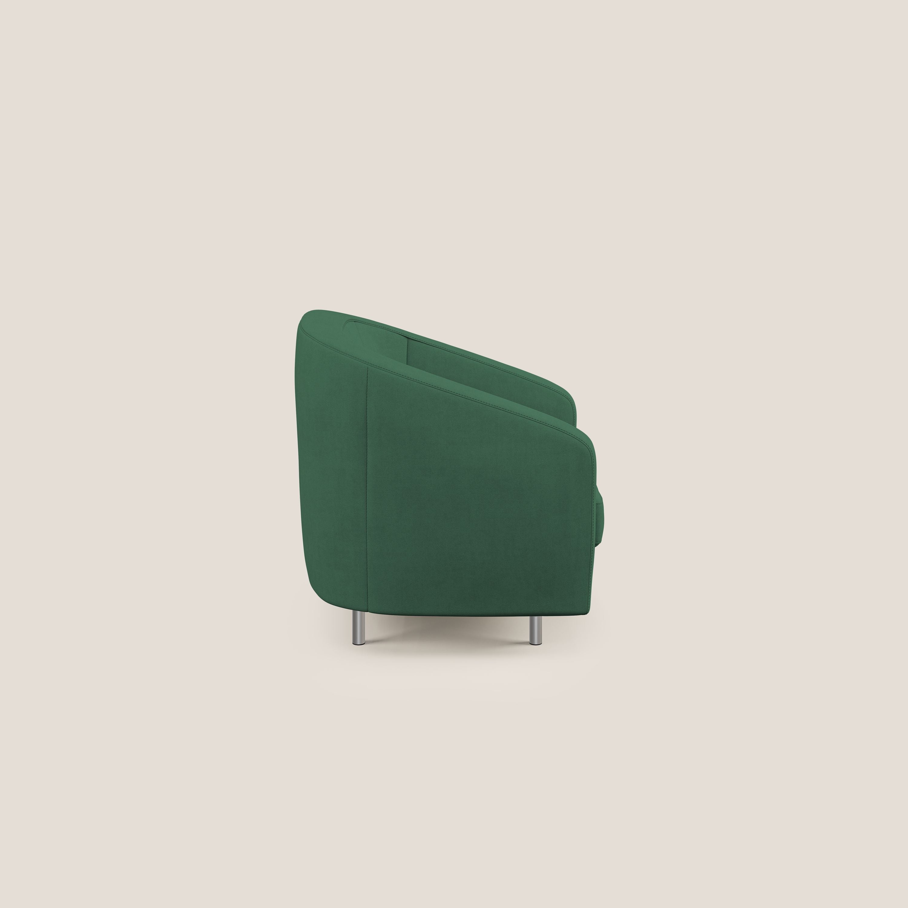 Sally Poltroncina in tessuto morbido impermeabile T02 verde - divani.store