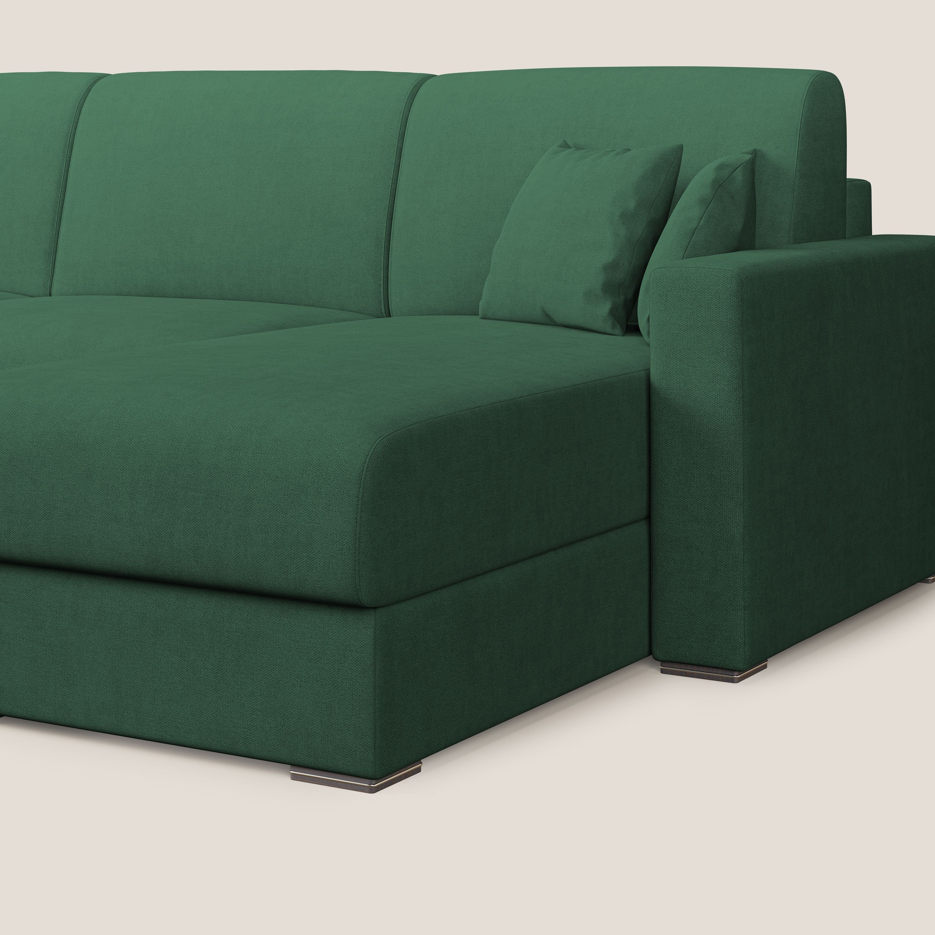 Best Divano letto angolare in tessuto impermeabile T02 verde - divani.store