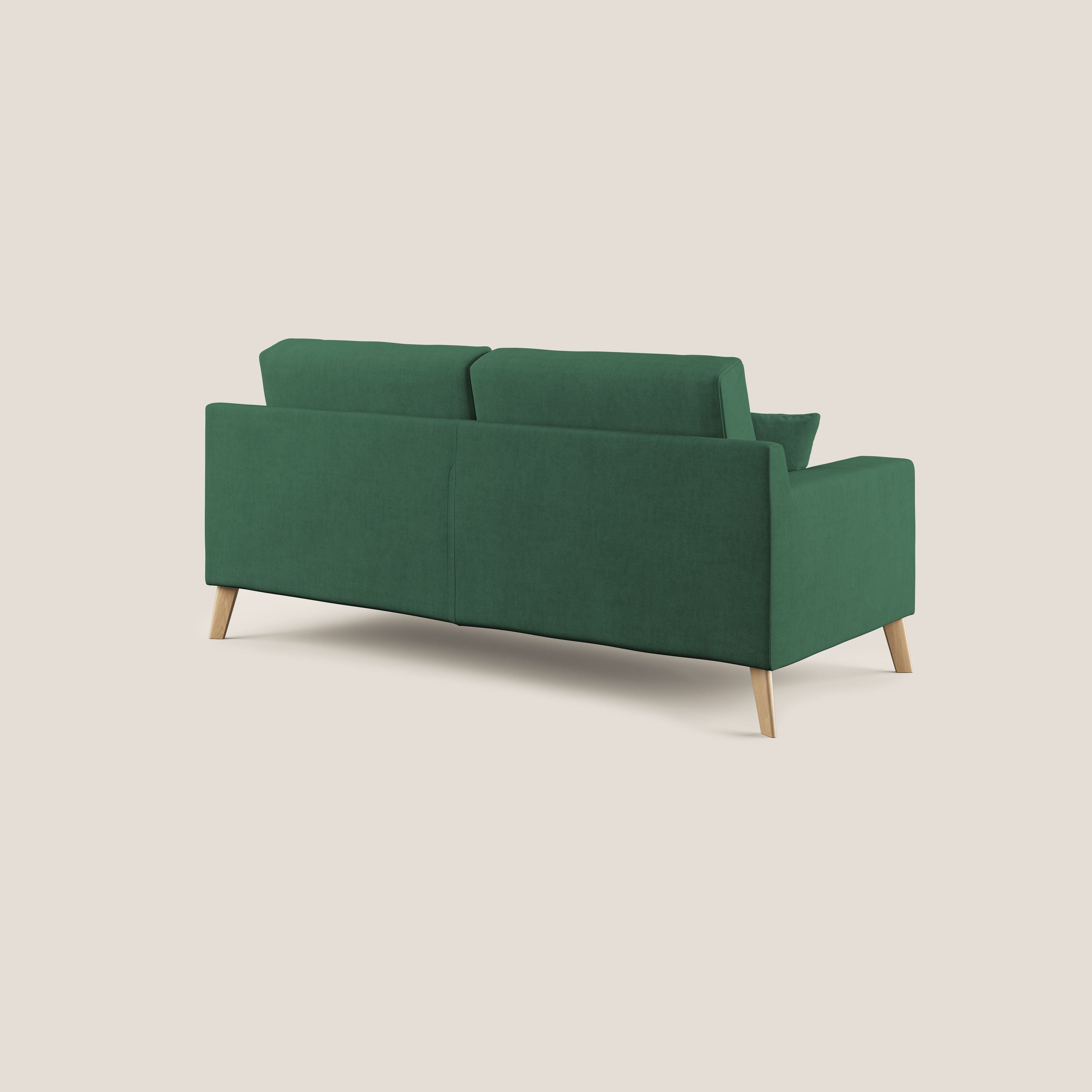 Danish divano moderno in tessuto morbido impermeabile T02 verde - divani.store