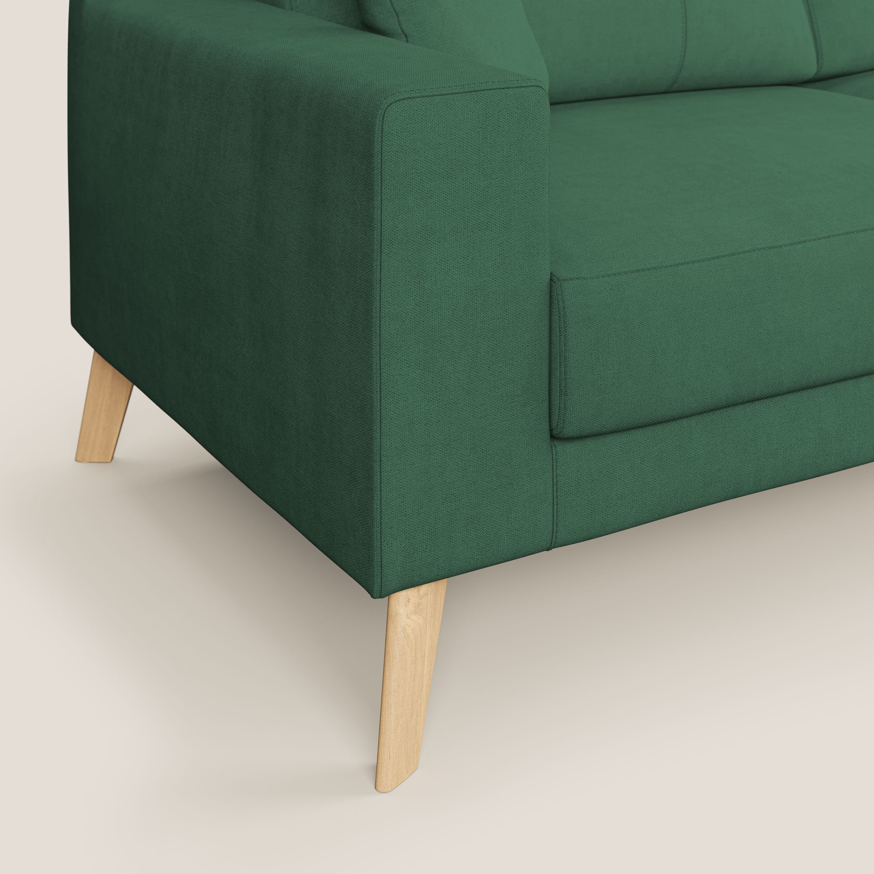 Danish divano moderno in tessuto morbido impermeabile T02 verde - divani.store