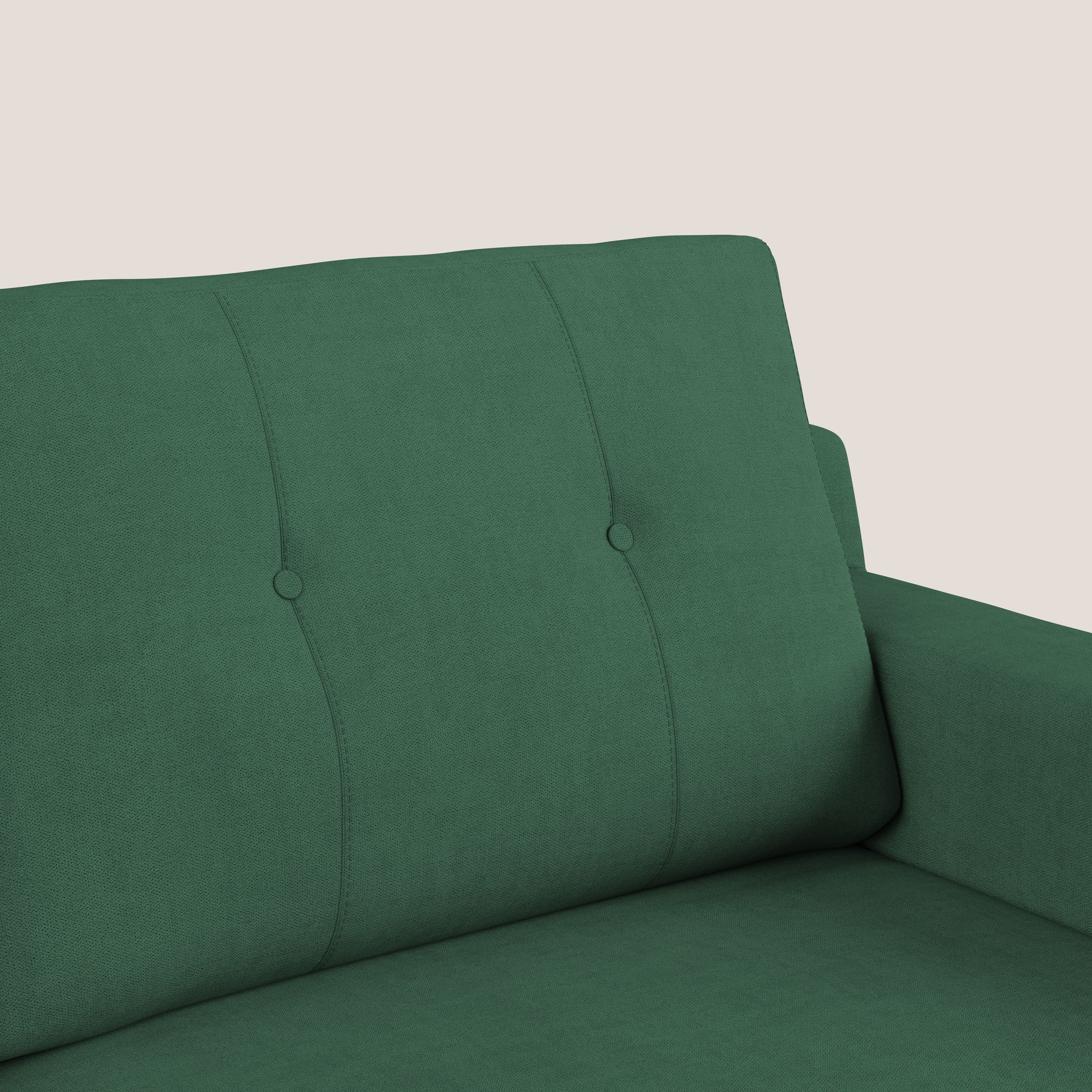 Danish divano moderno in tessuto morbido impermeabile T02 verde - divani.store