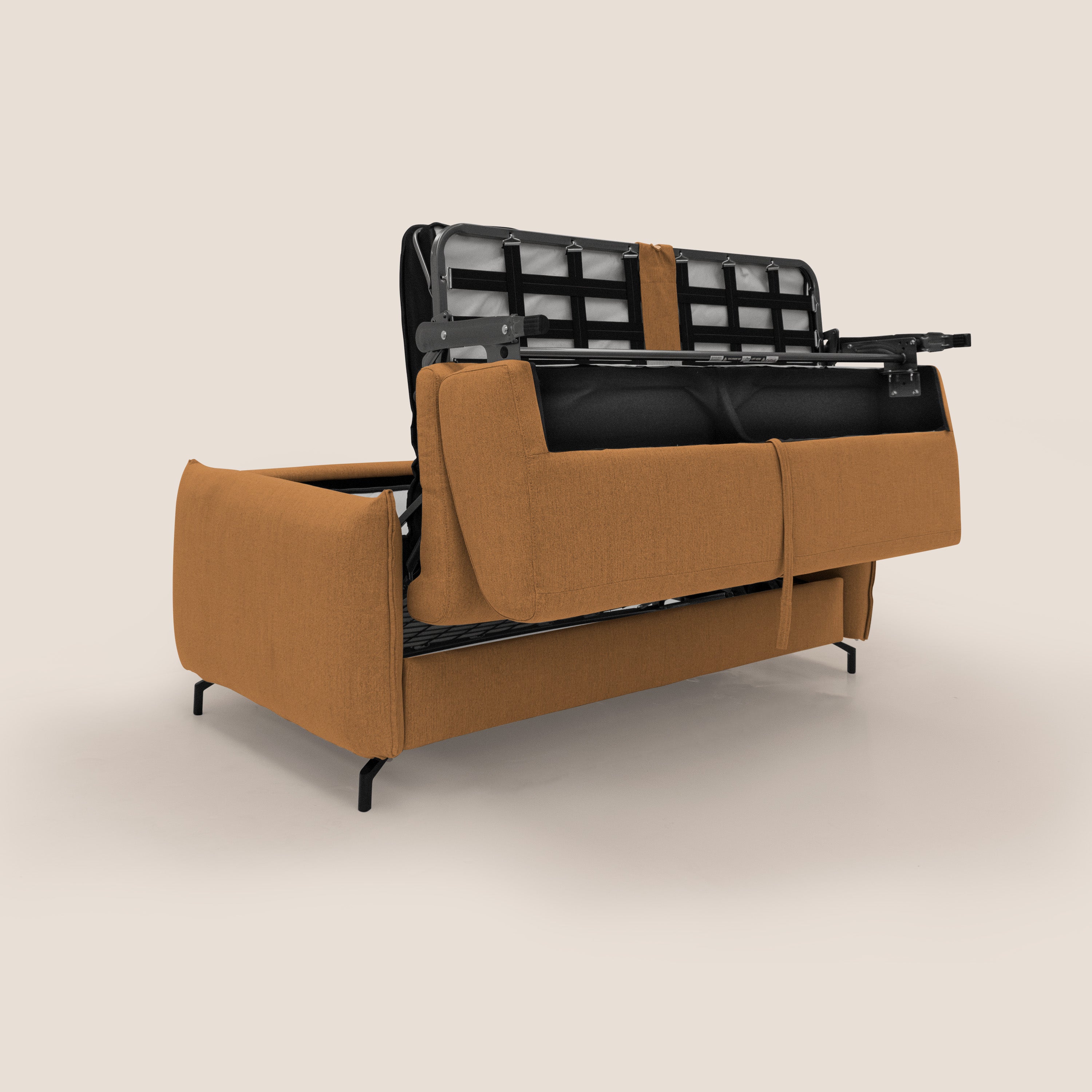 Scarlet canapé convertible en tissu mixte  coton imperméable T19 orange
