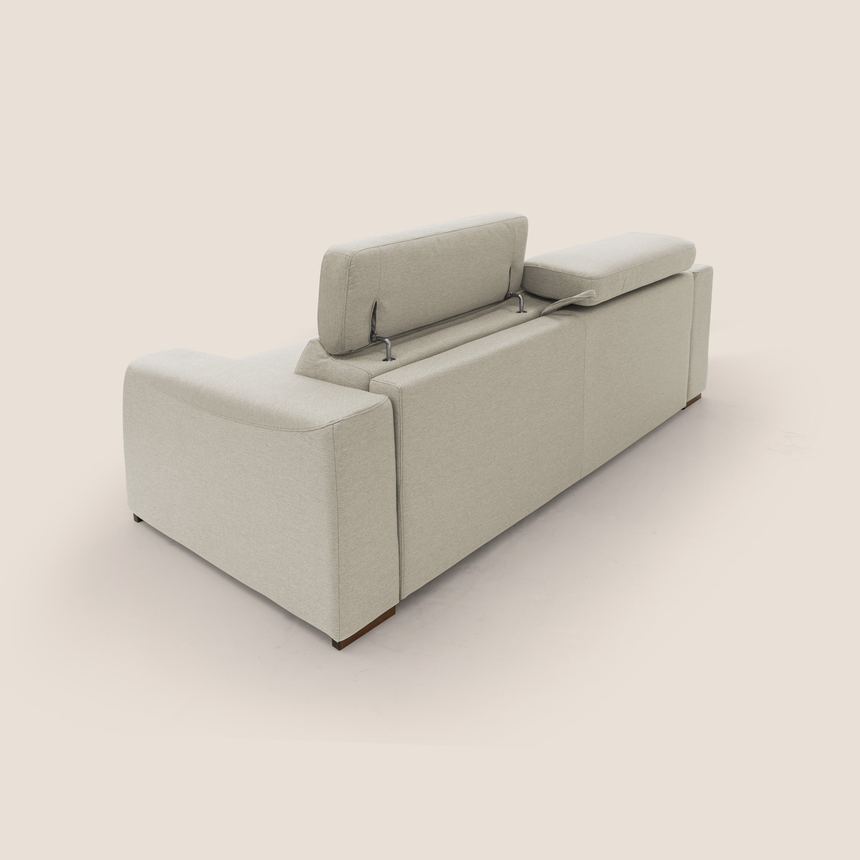 Poseidon canapé lit convertible + RELAX électrique en tissu imperméable détachable T05 crème