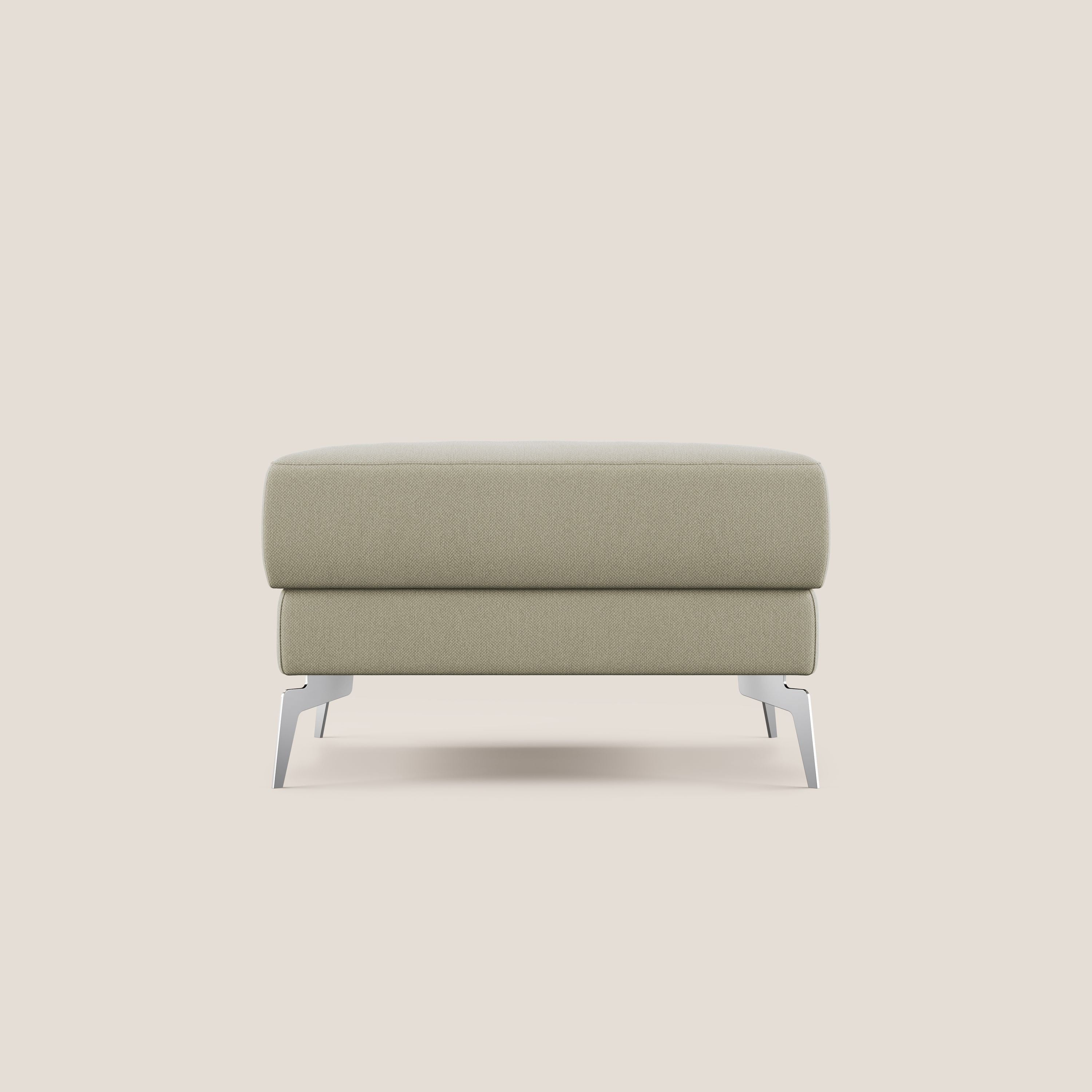 Star Pouf con piedini alti in tessuto smacchiabile T05 panna - divani.store