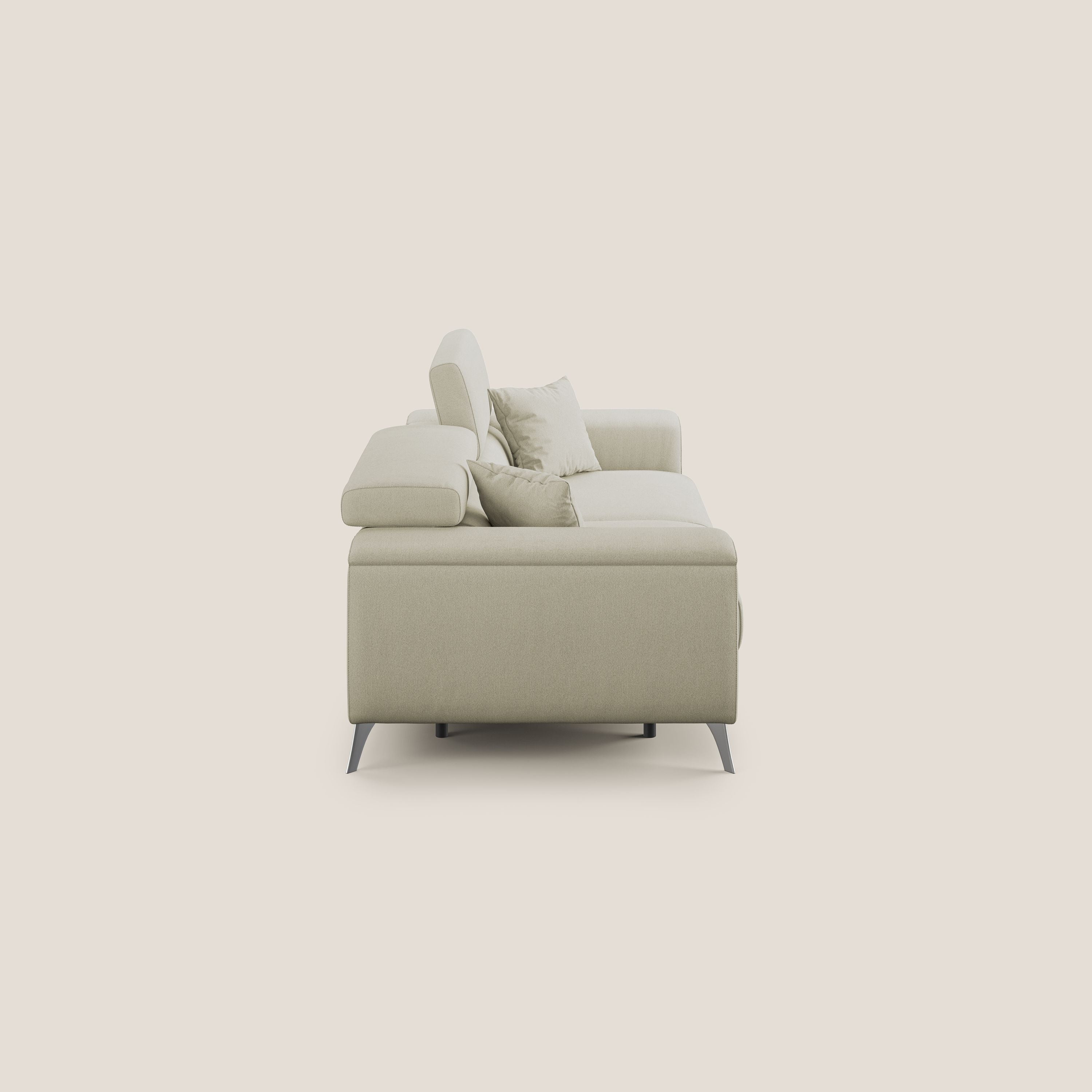Fusion divano con sedute allungabili in tessuto smacchiabile T05 panna - divani.store