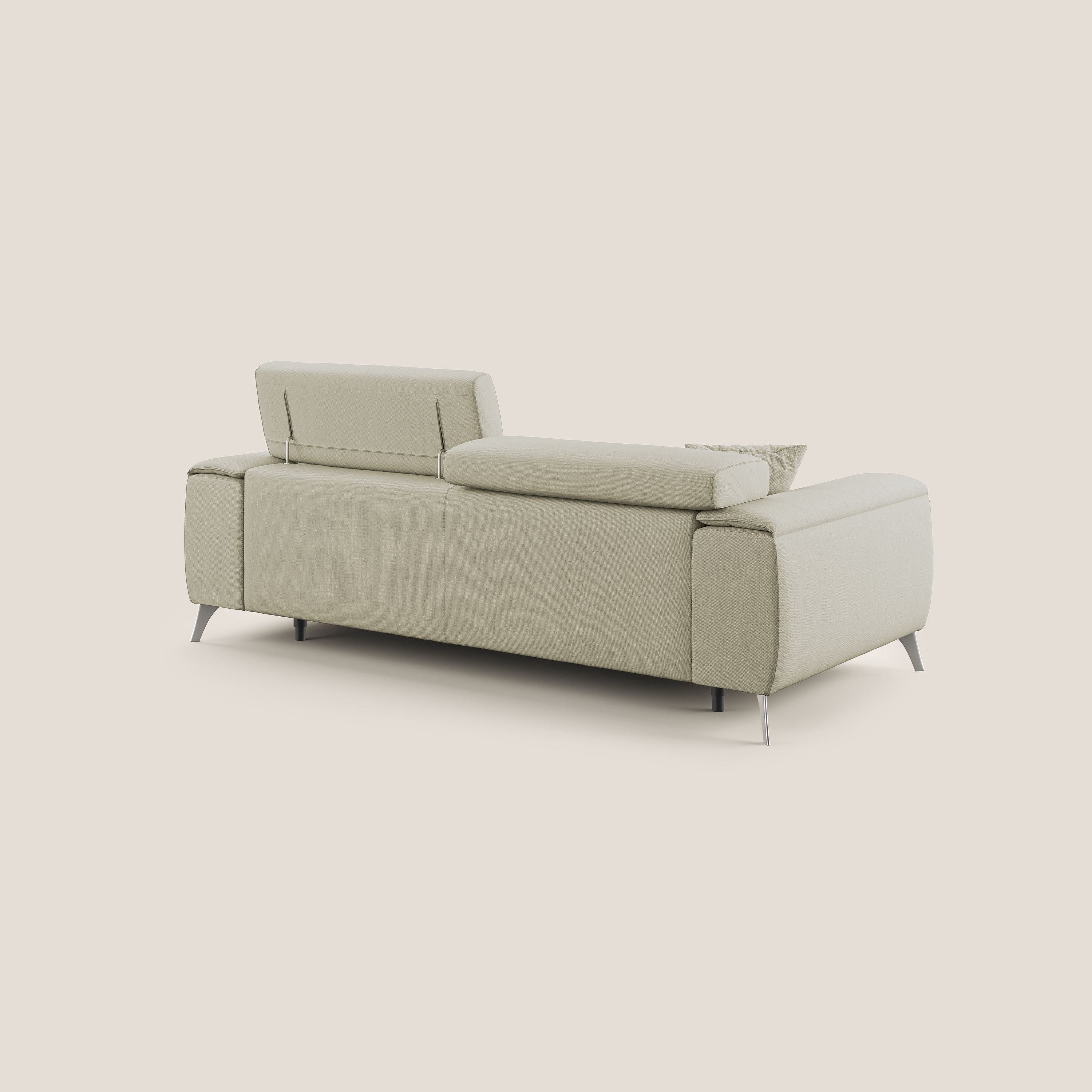Fusion divano con sedute allungabili in tessuto smacchiabile T05 panna - divani.store