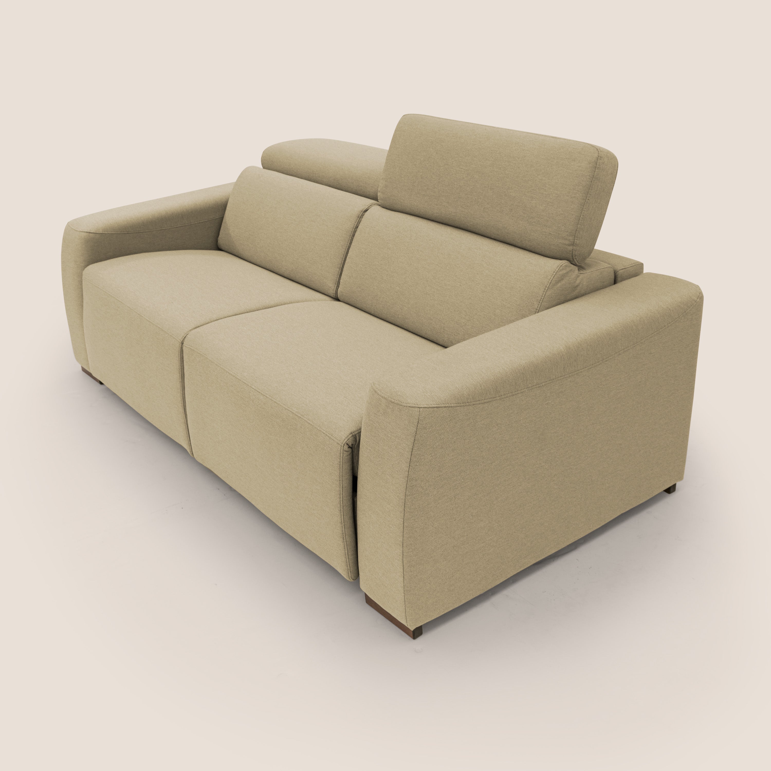 Poseidon canapé lit convertible + RELAX électrique en tissu imperméable détachable T05 chameau