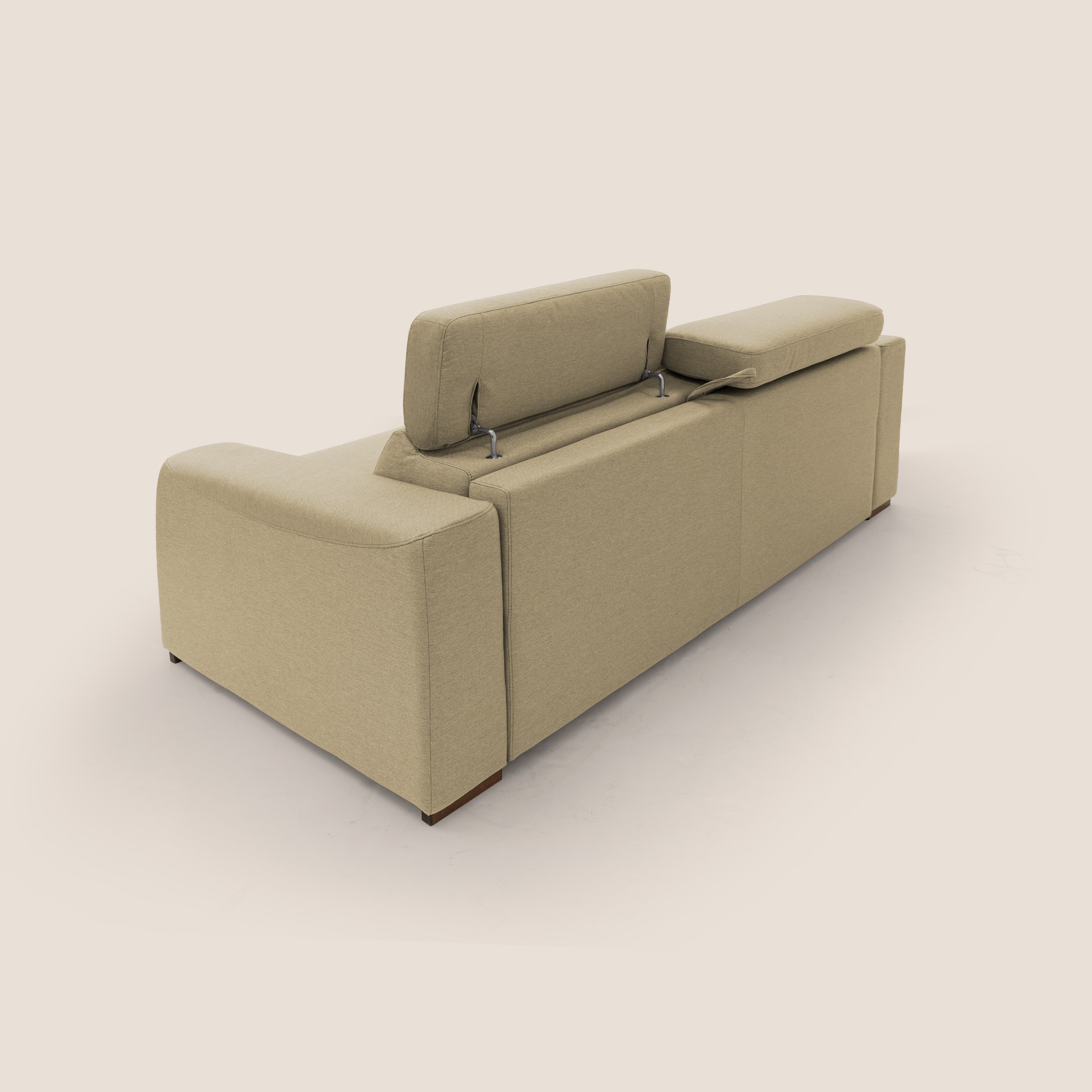 Poseidon canapé lit convertible + RELAX électrique en tissu imperméable détachable T05 chameau