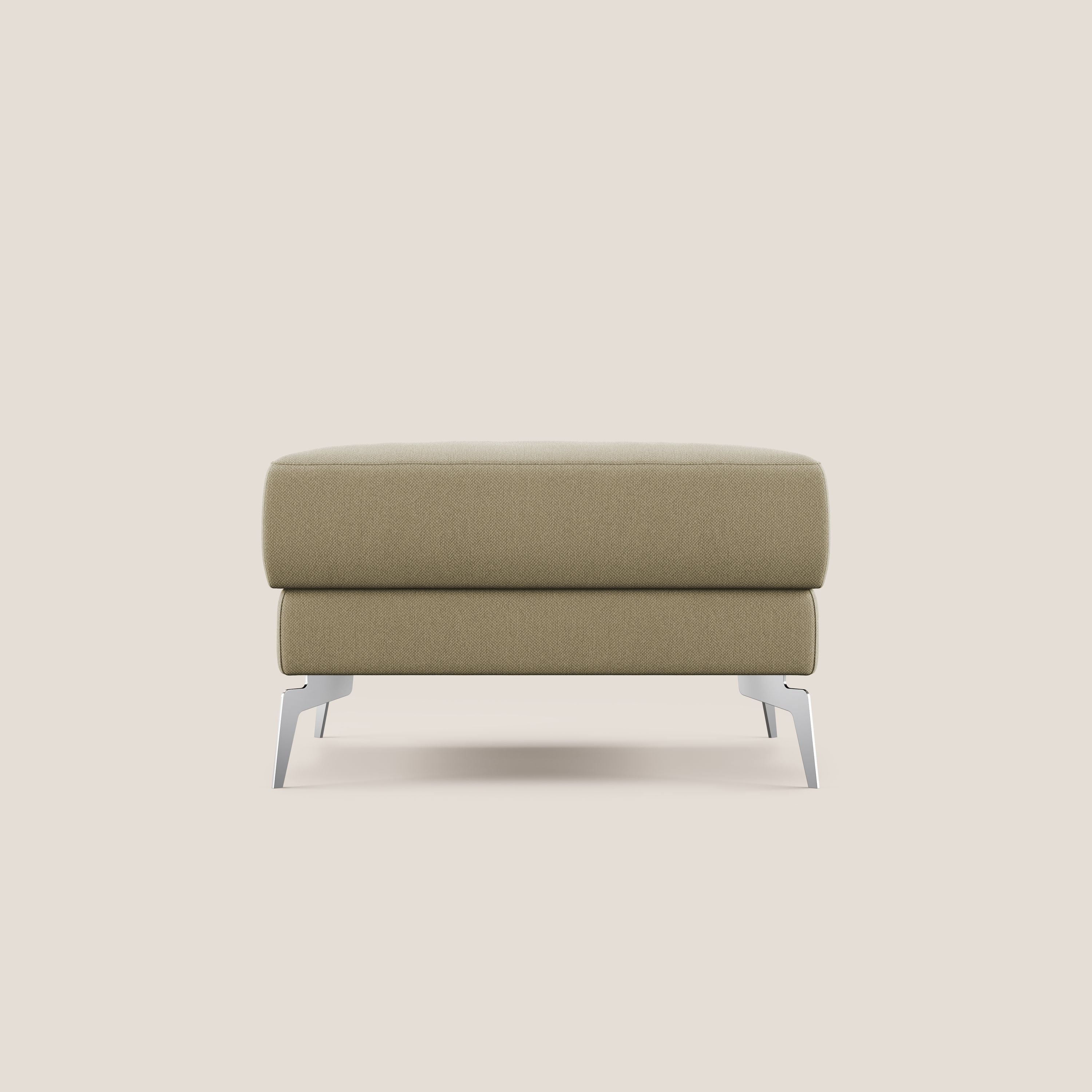 Star Pouf con piedini alti in tessuto smacchiabile T05 cammello - divani.store