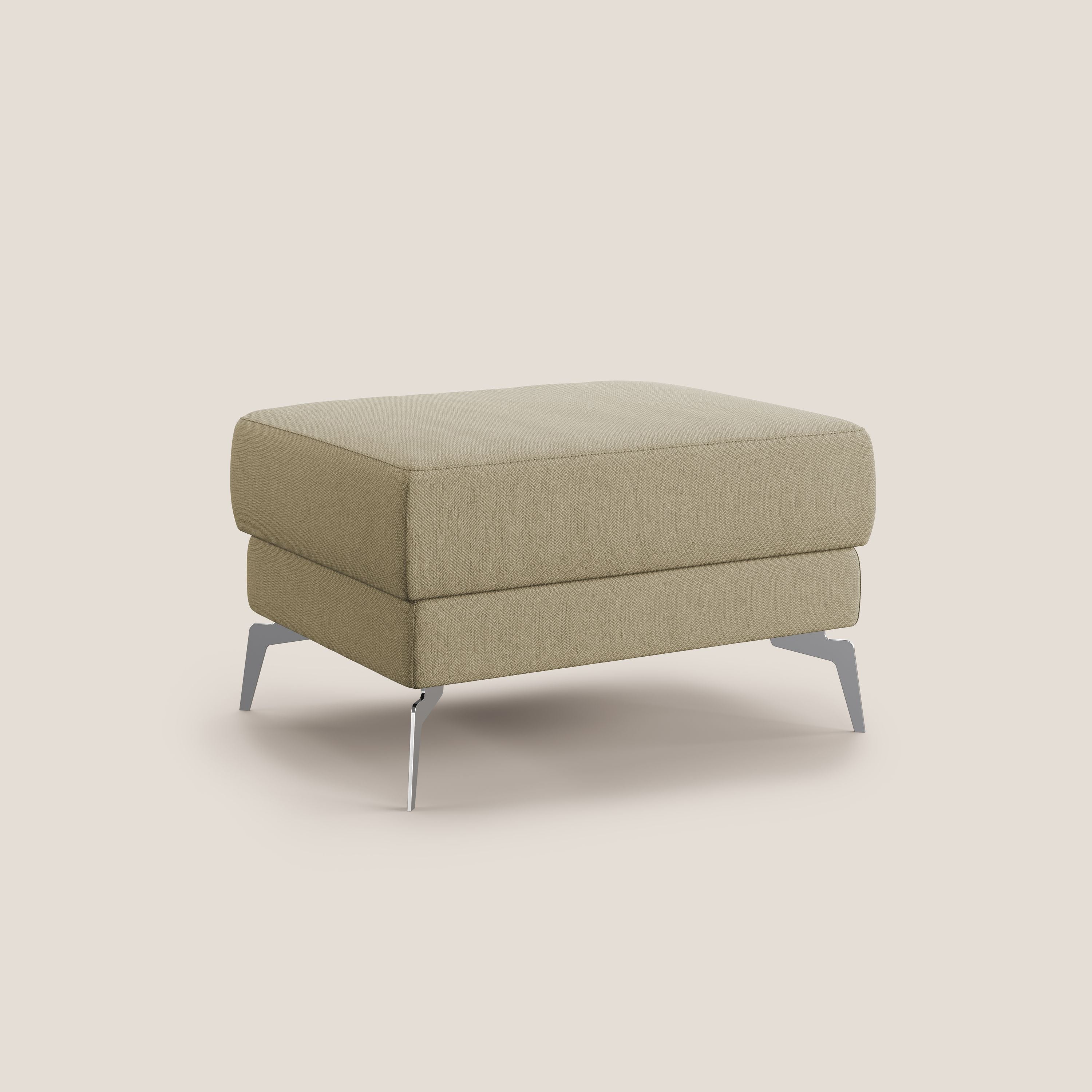 Star Pouf con piedini alti in tessuto smacchiabile T05 cammello - divani.store