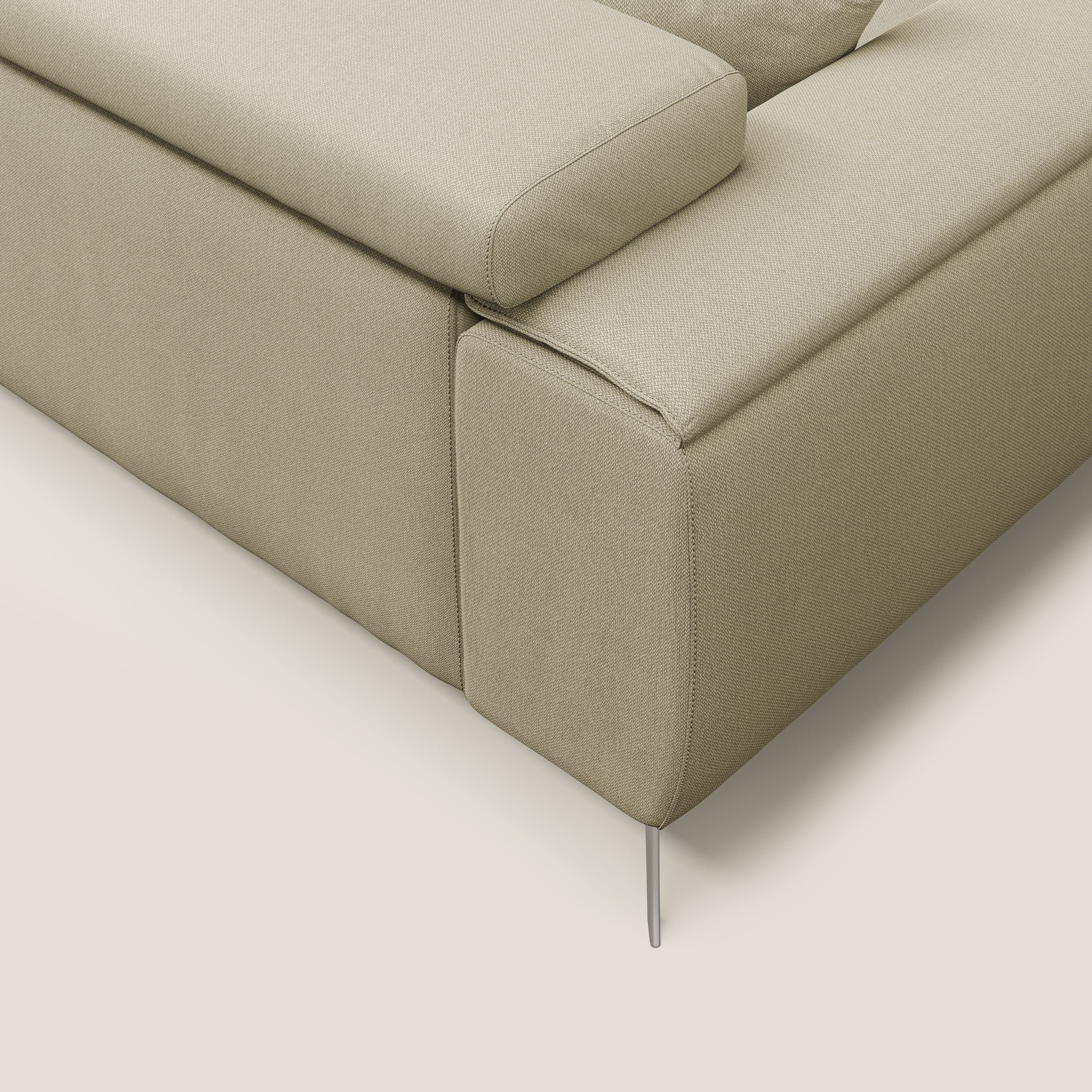Fusion divano con sedute allungabili in tessuto smacchiabile T05 cammello - divani.store