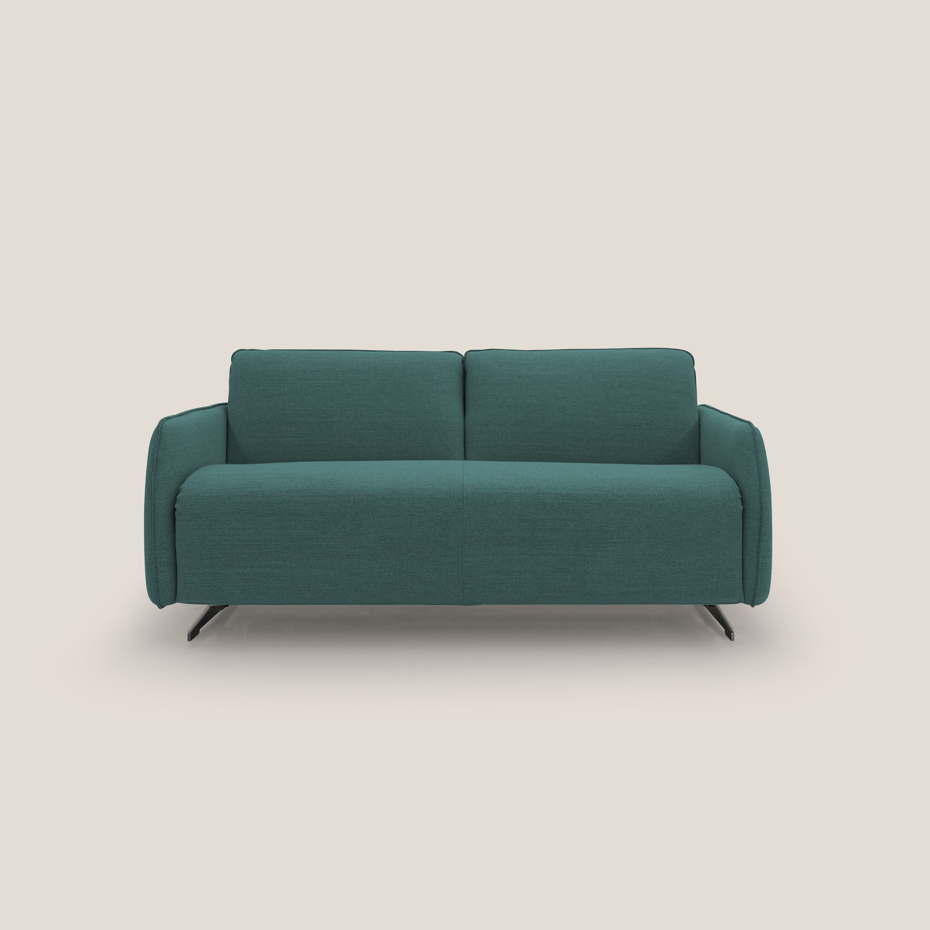 Texas Divano letto matrimoniale moderno in tessuto impermeabile T19 petrolio - divani.store