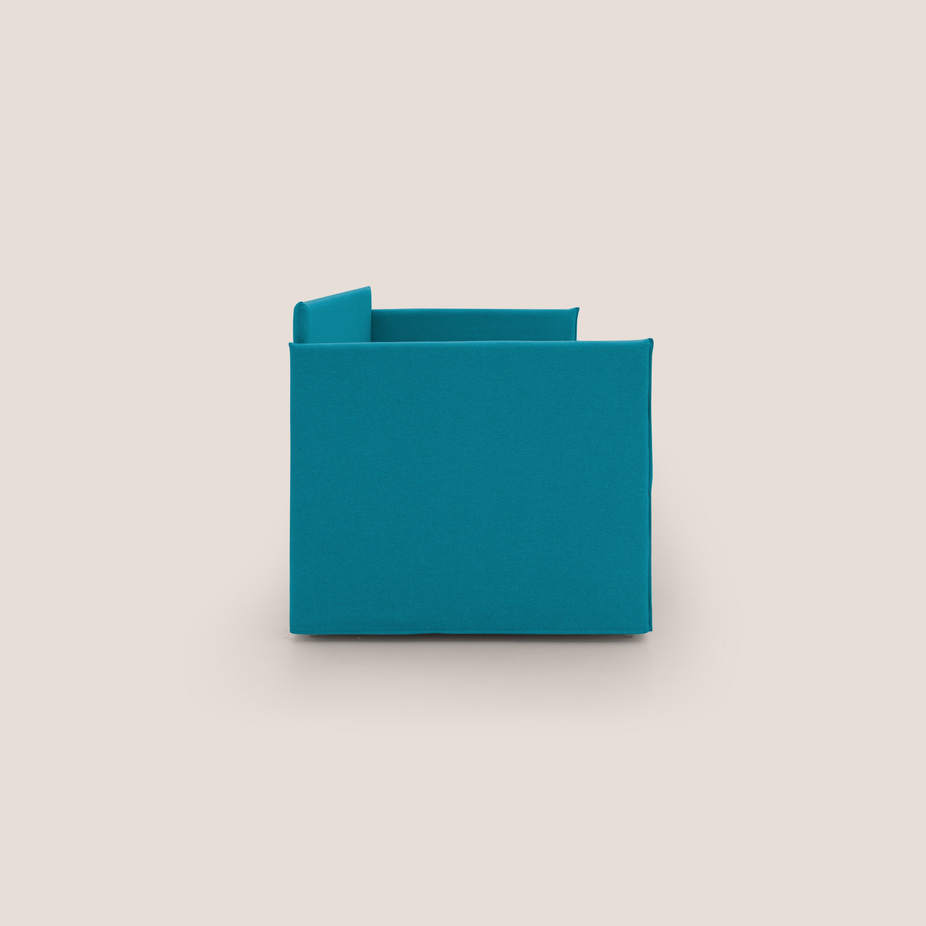 Brenta Divano duplex con doppio letto in tessuto simil cotone impermeabile T13 azzurro - divani.store
