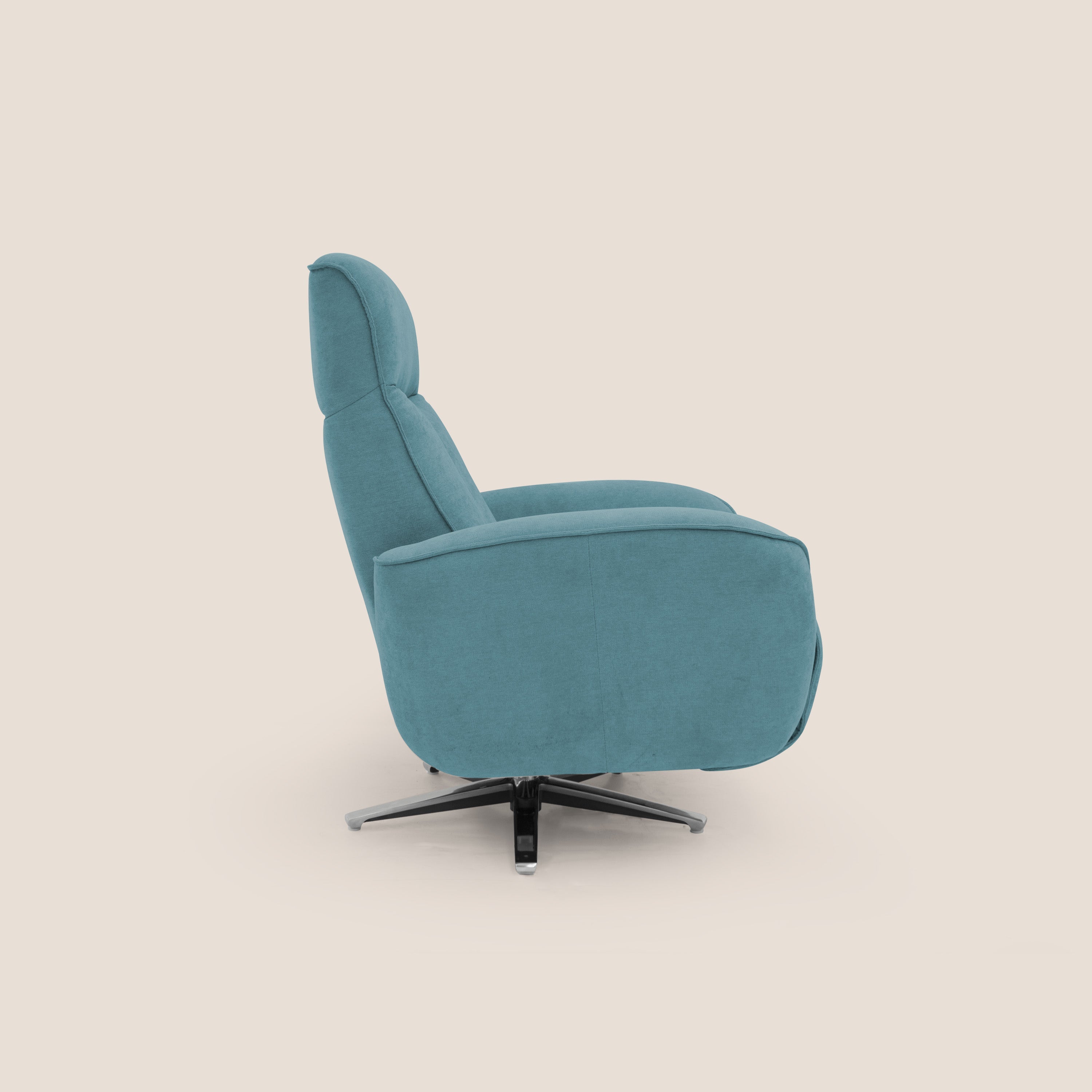 EVA Poltroncina RELAX in morbido tessuto impermeabile T02 azzurro - divani.store