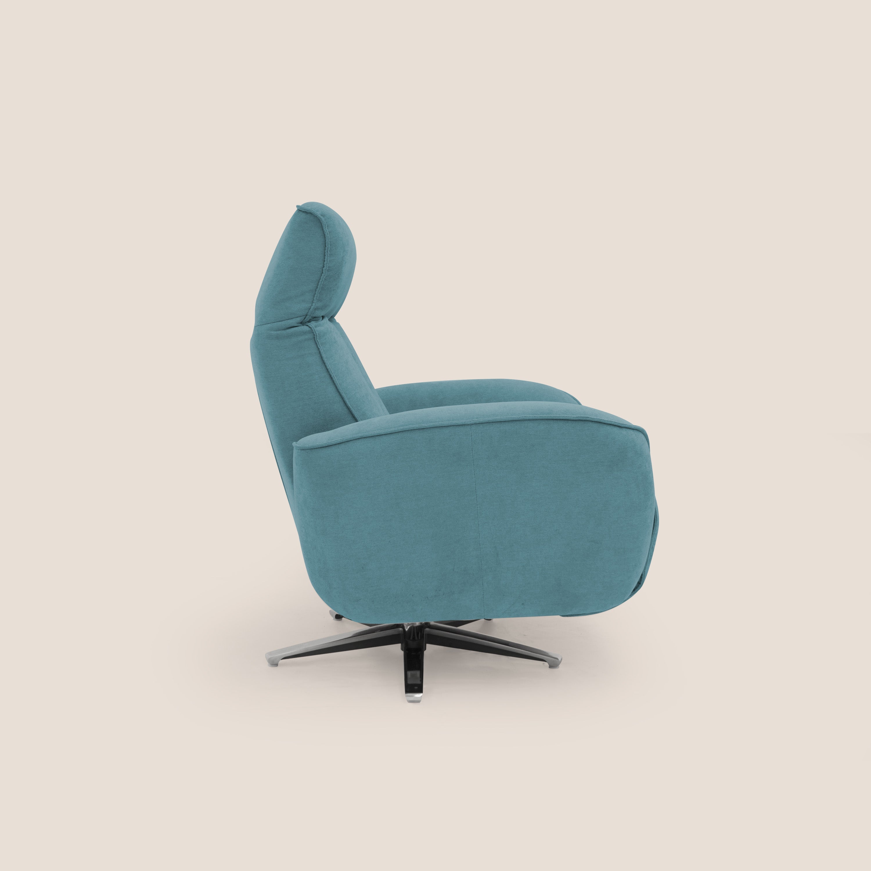 EVA Poltroncina RELAX in morbido tessuto impermeabile T02 azzurro - divani.store