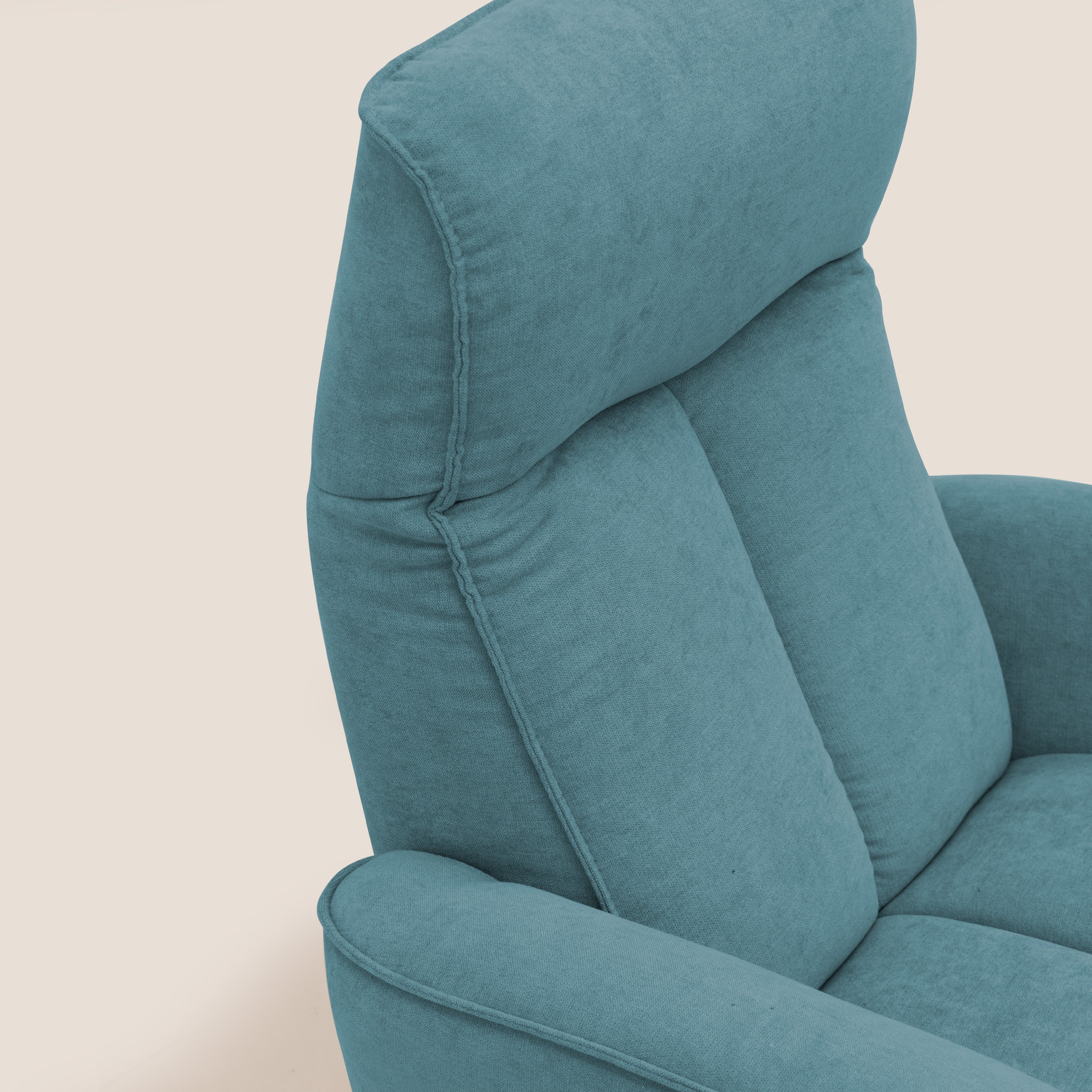 EVA Poltroncina RELAX in morbido tessuto impermeabile T02 azzurro - divani.store