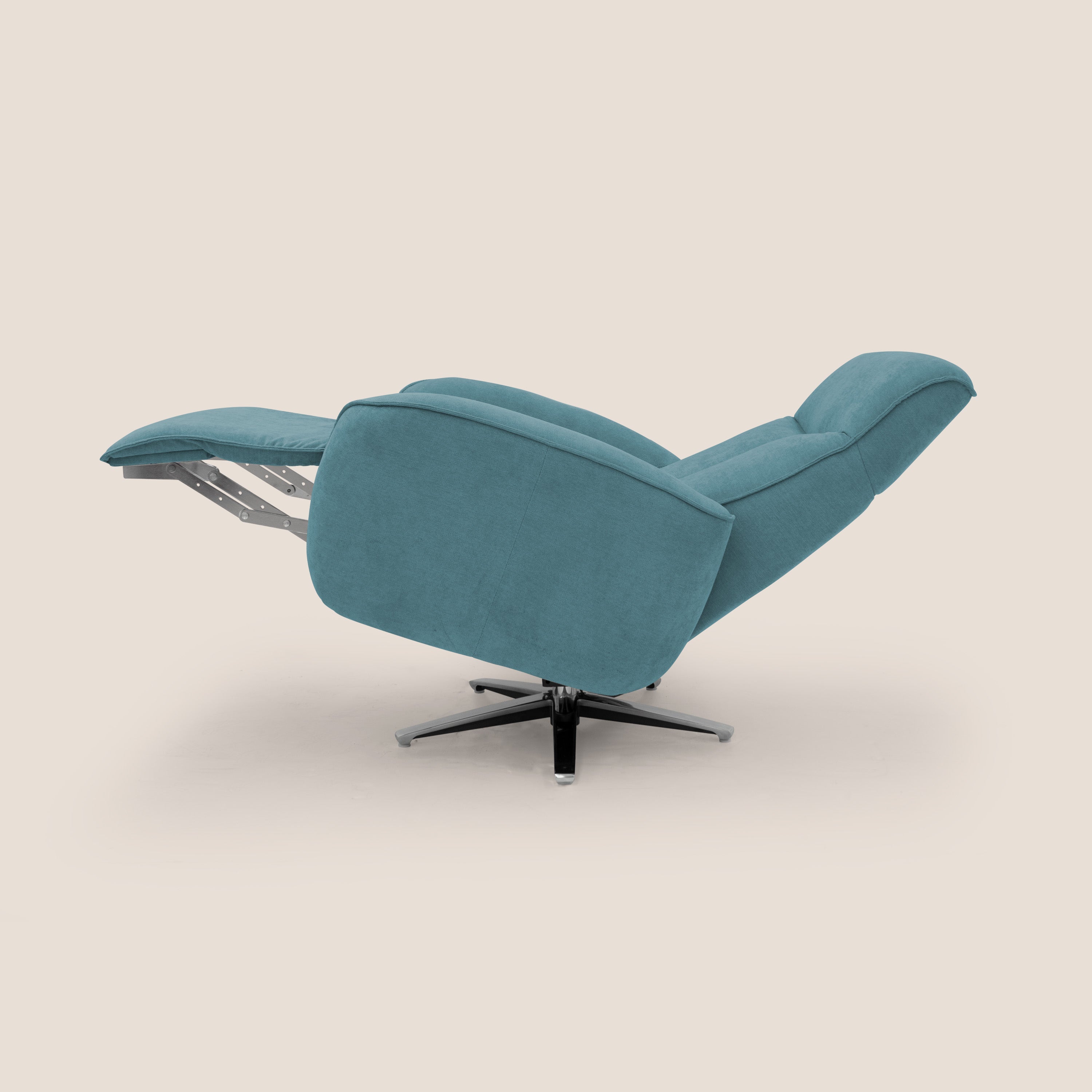 EVA Poltroncina RELAX in morbido tessuto impermeabile T02 azzurro - divani.store