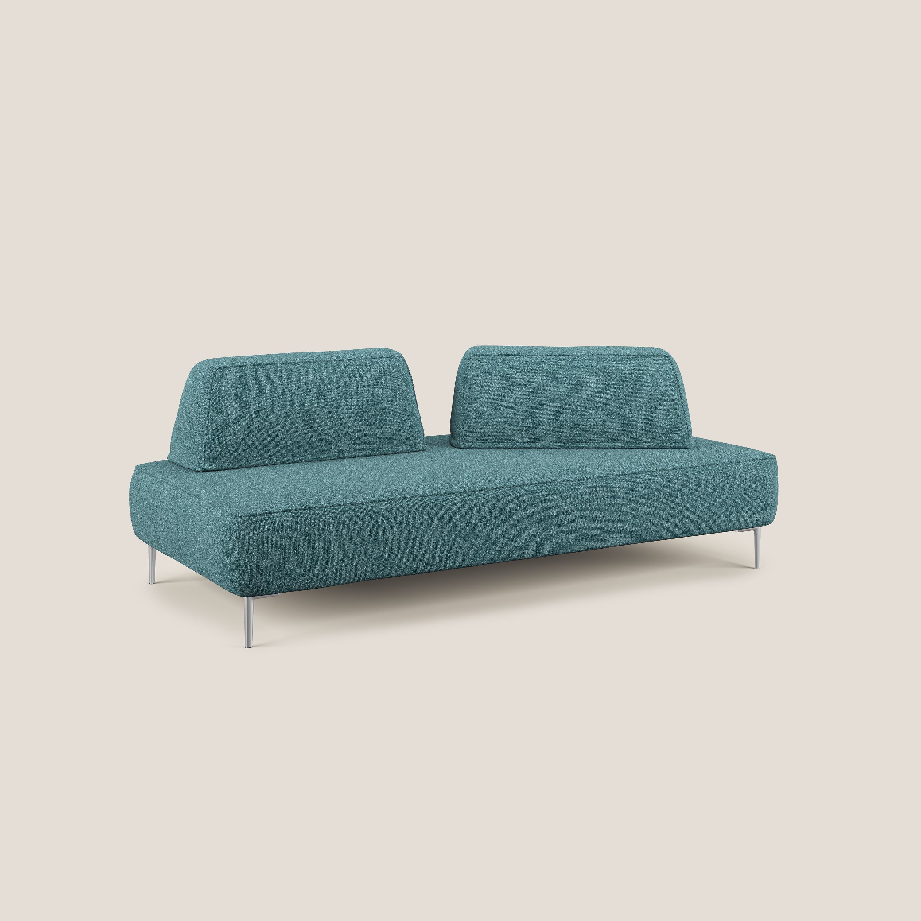 Newton divano modulare con schienali movibili T07 azzurro - divani.store