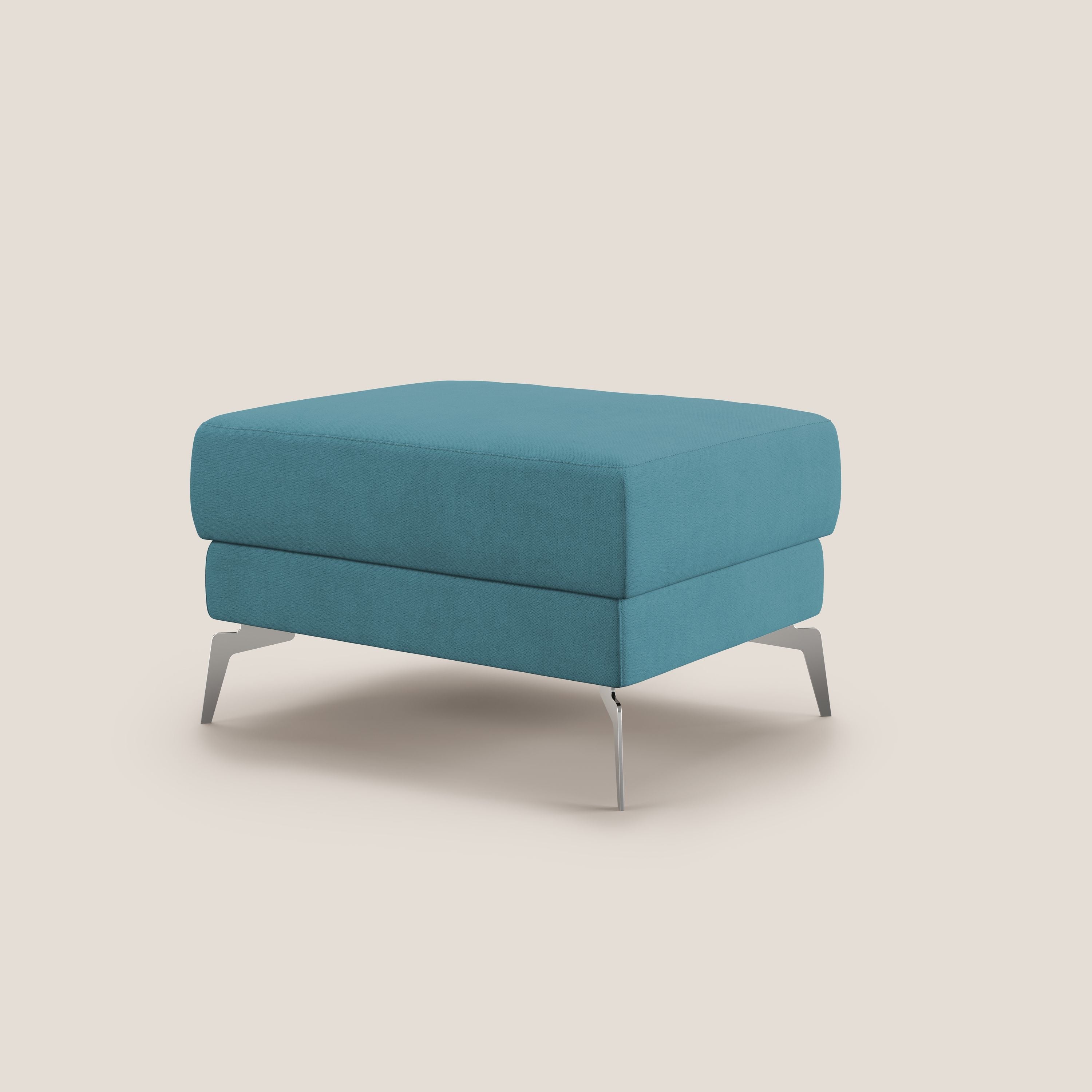 Star Pouf con piedini alti in tessuto impermeabile T02 azzurro - divani.store