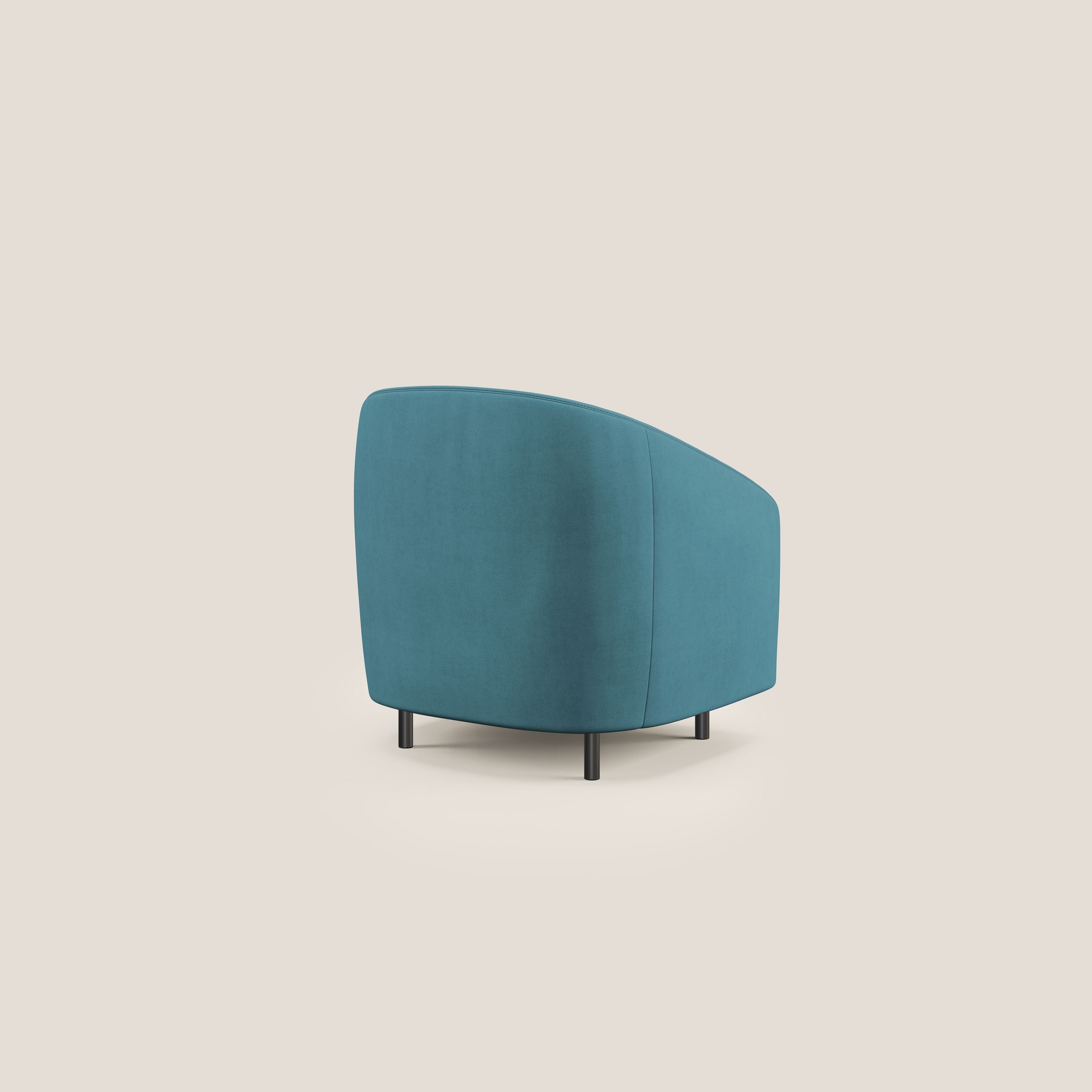 Pandora Poltroncina in tessuto morbido impermeabile T02 azzurro - divani.store