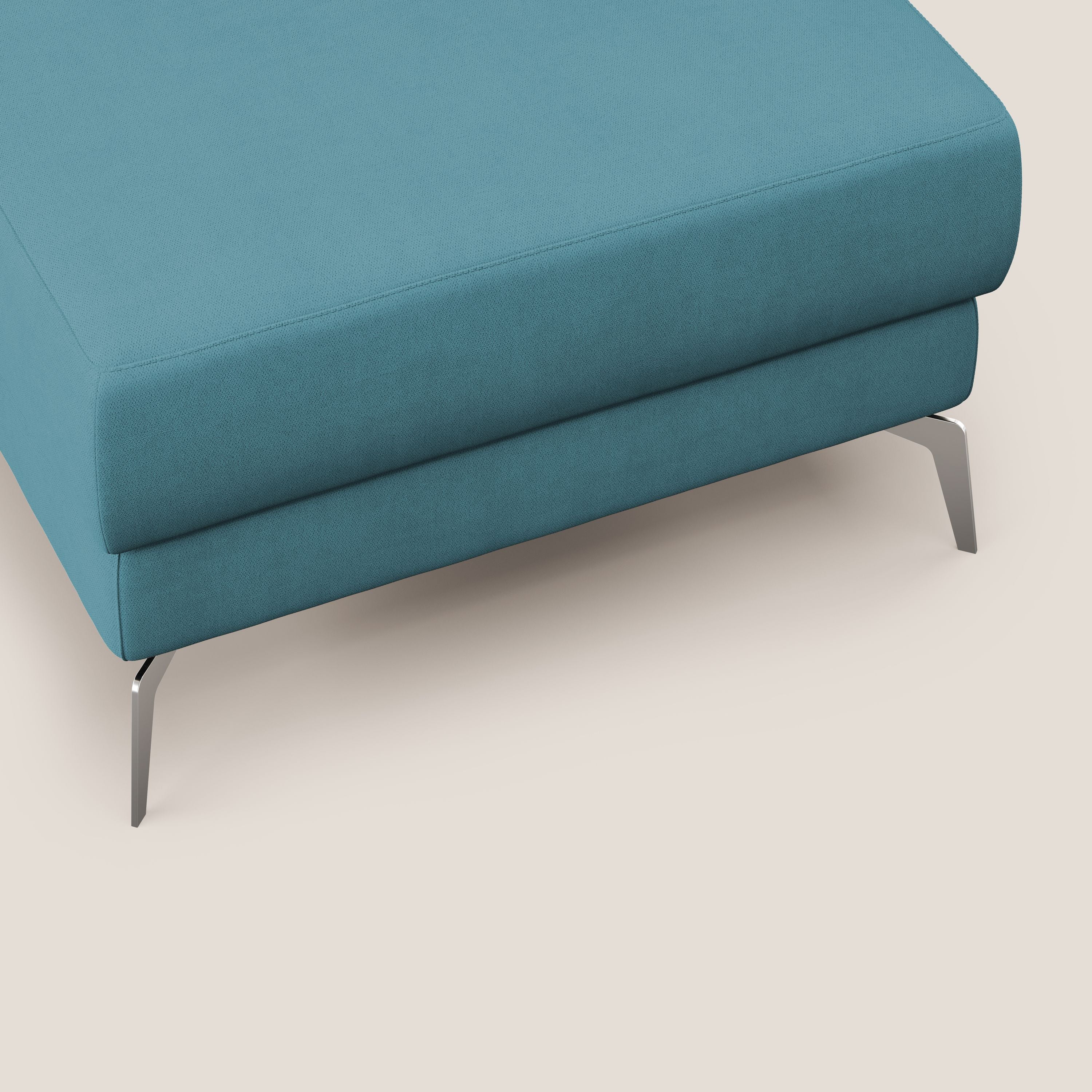 Star Pouf con piedini alti in tessuto impermeabile T02 azzurro - divani.store