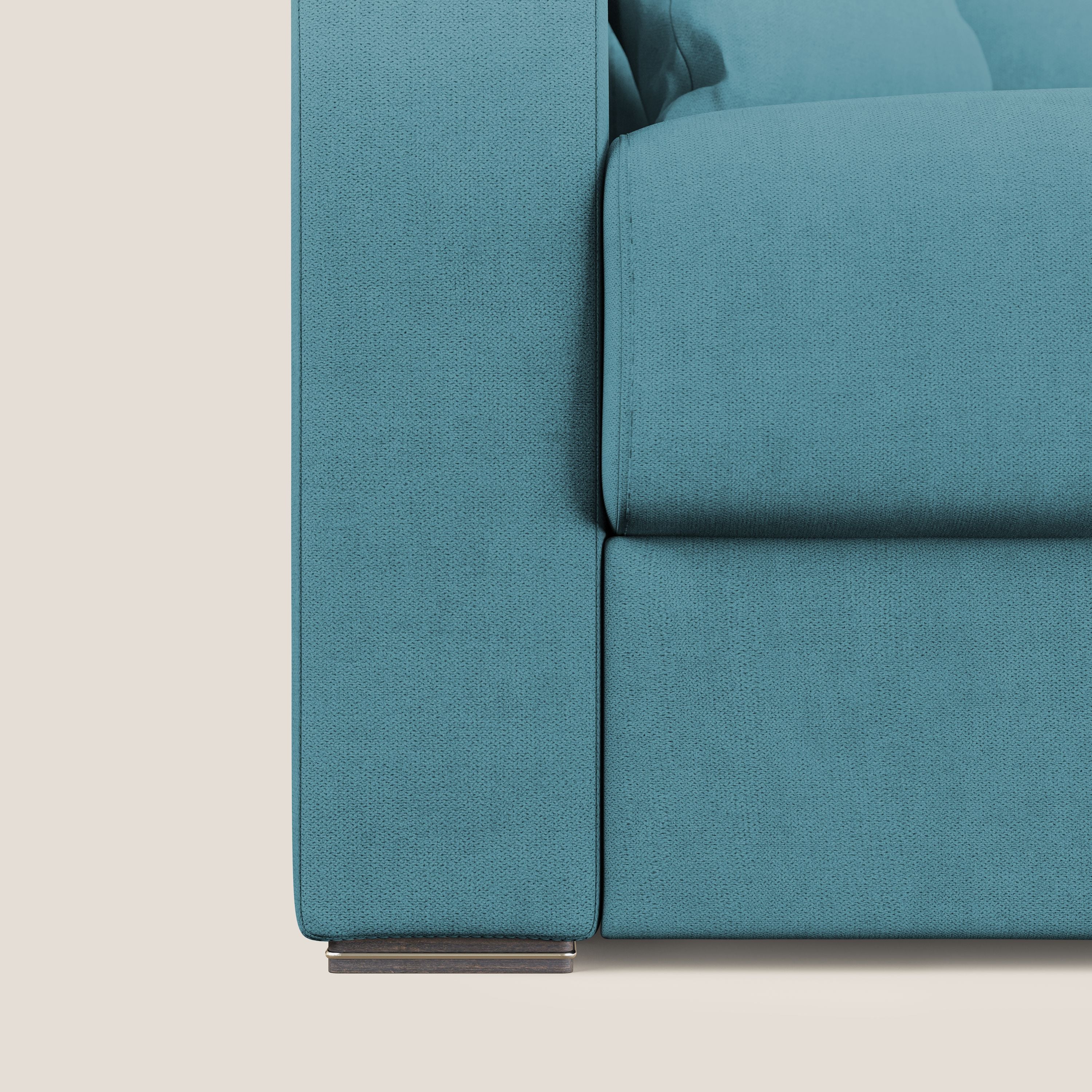 Best Divano letto angolare in tessuto impermeabile T02 azzurro - divani.store