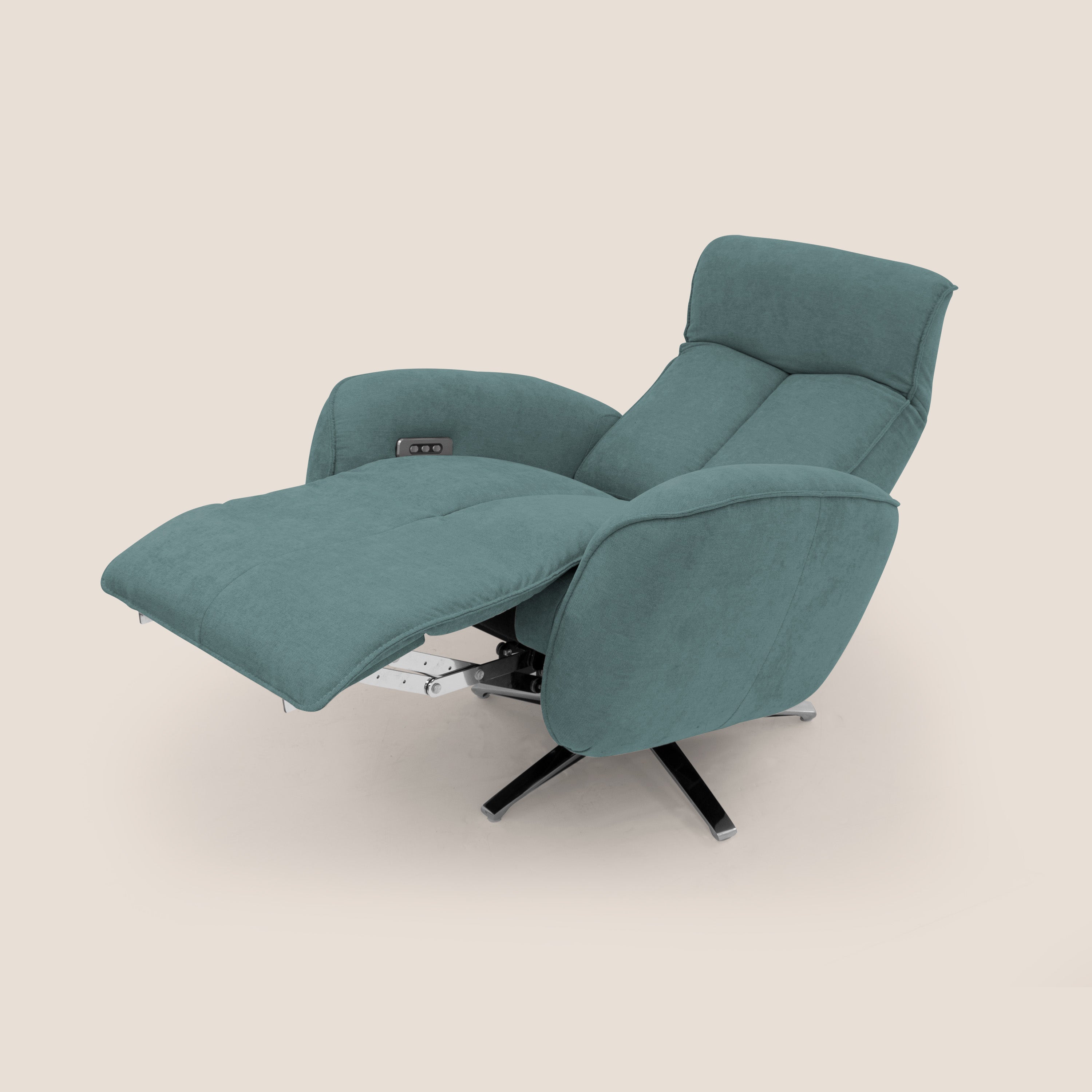 EVA Poltroncina RELAX in morbido tessuto impermeabile T02 petrolio - divani.store